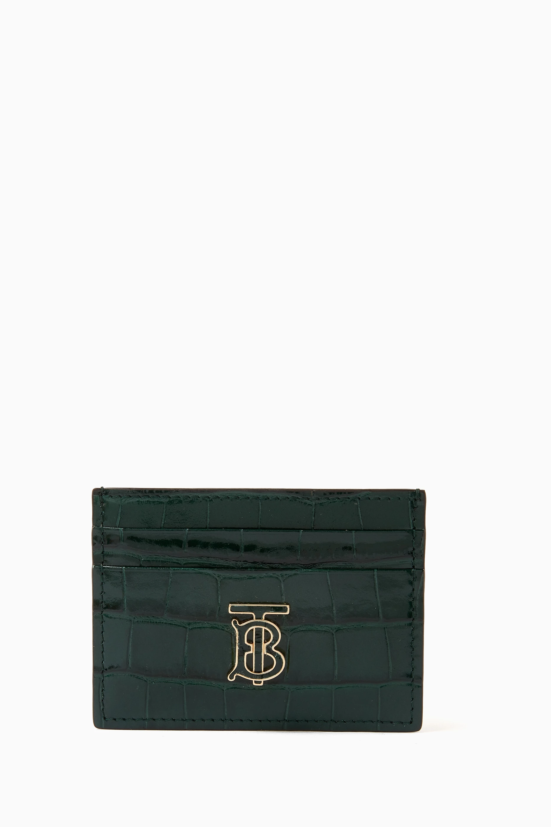 Burberry two tone shop leather card case