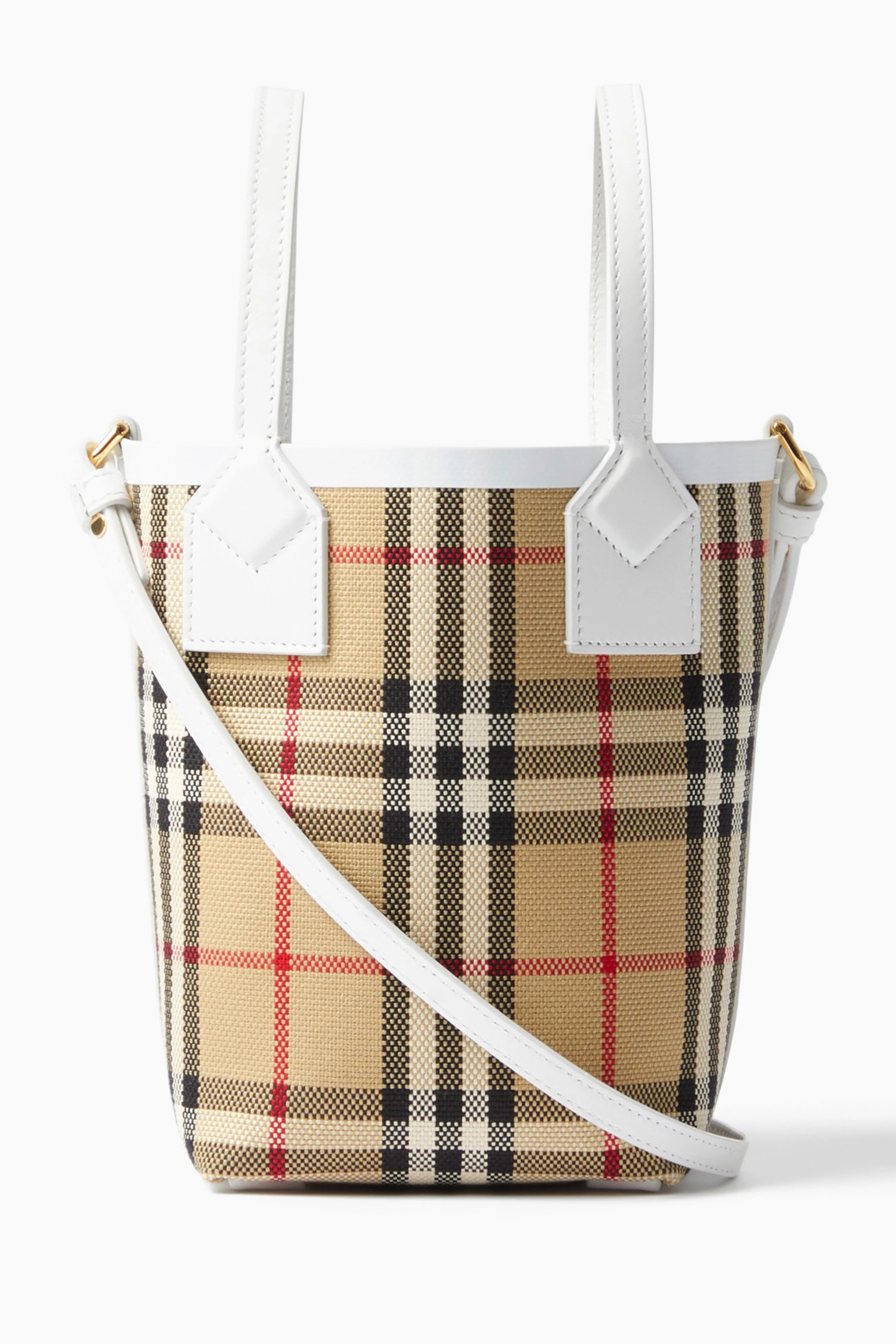 Burberry white hotsell tote bag