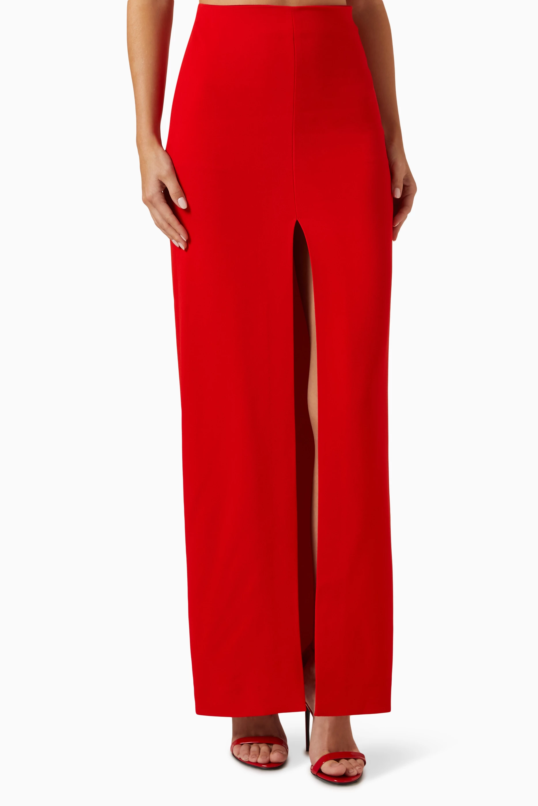Bcbg red deals maxi skirt