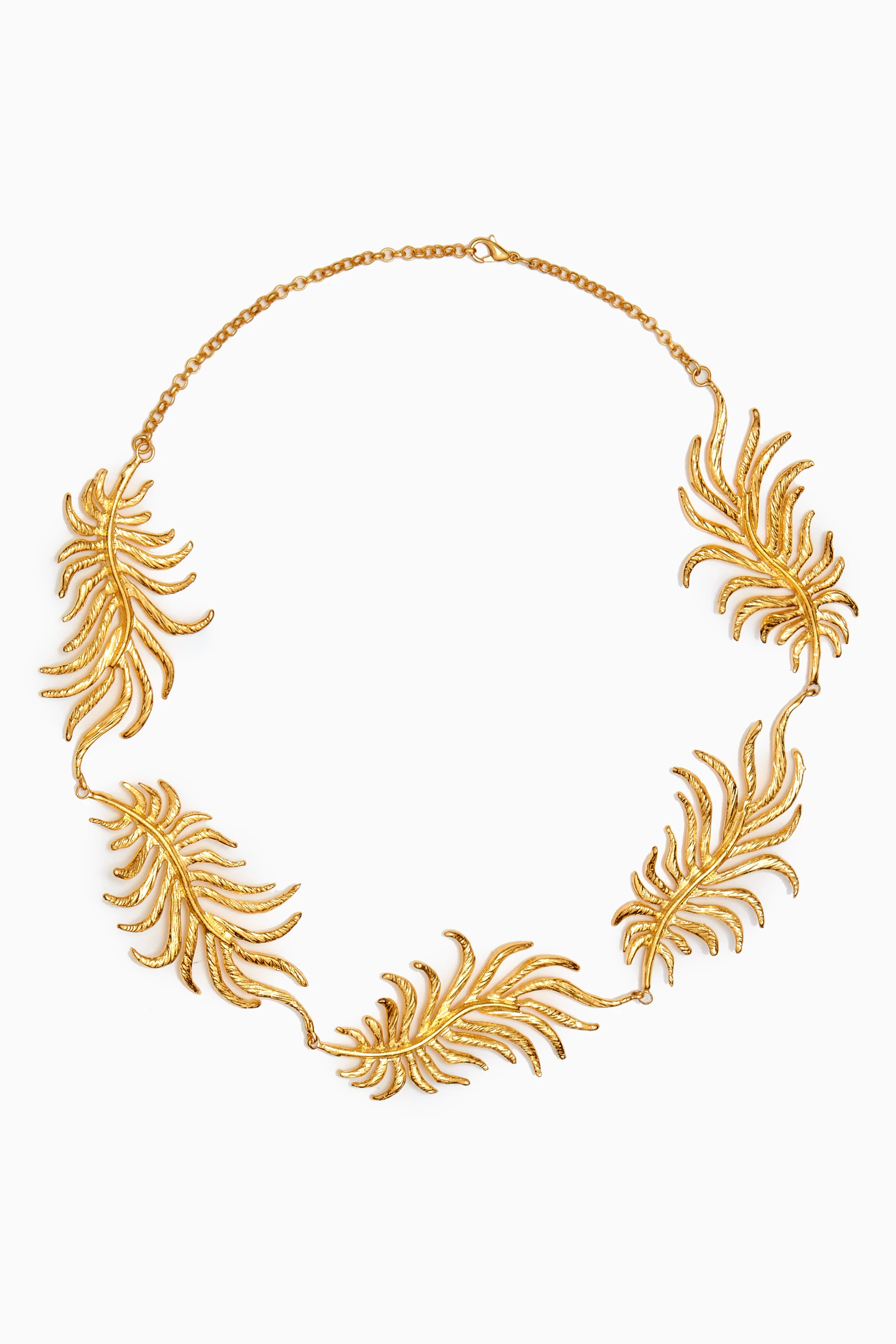 Gold hot sale leaf necklace