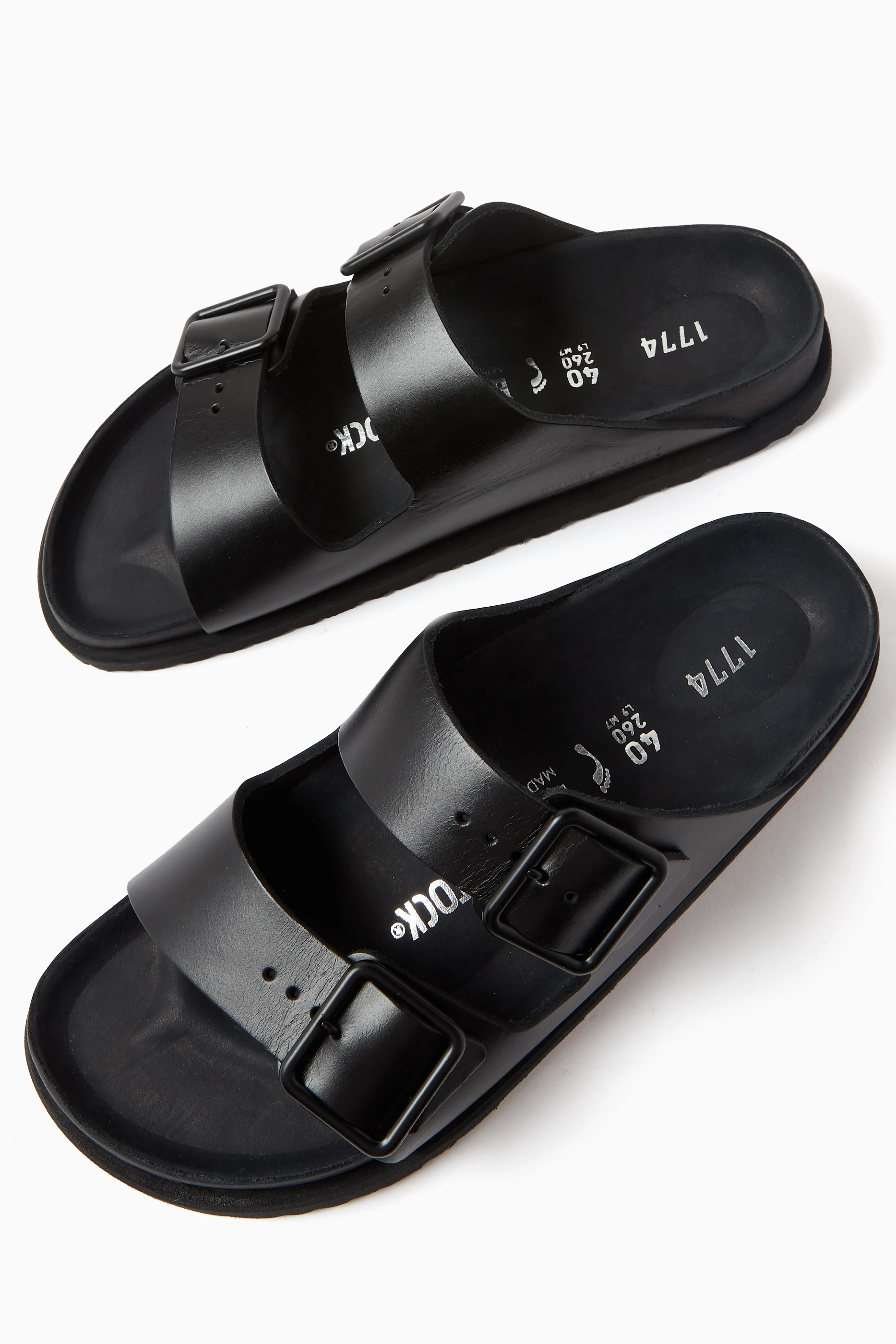 Buy BIRKENSTOCK 1774 Black 1774 Arizona Sandals in Smooth Leather