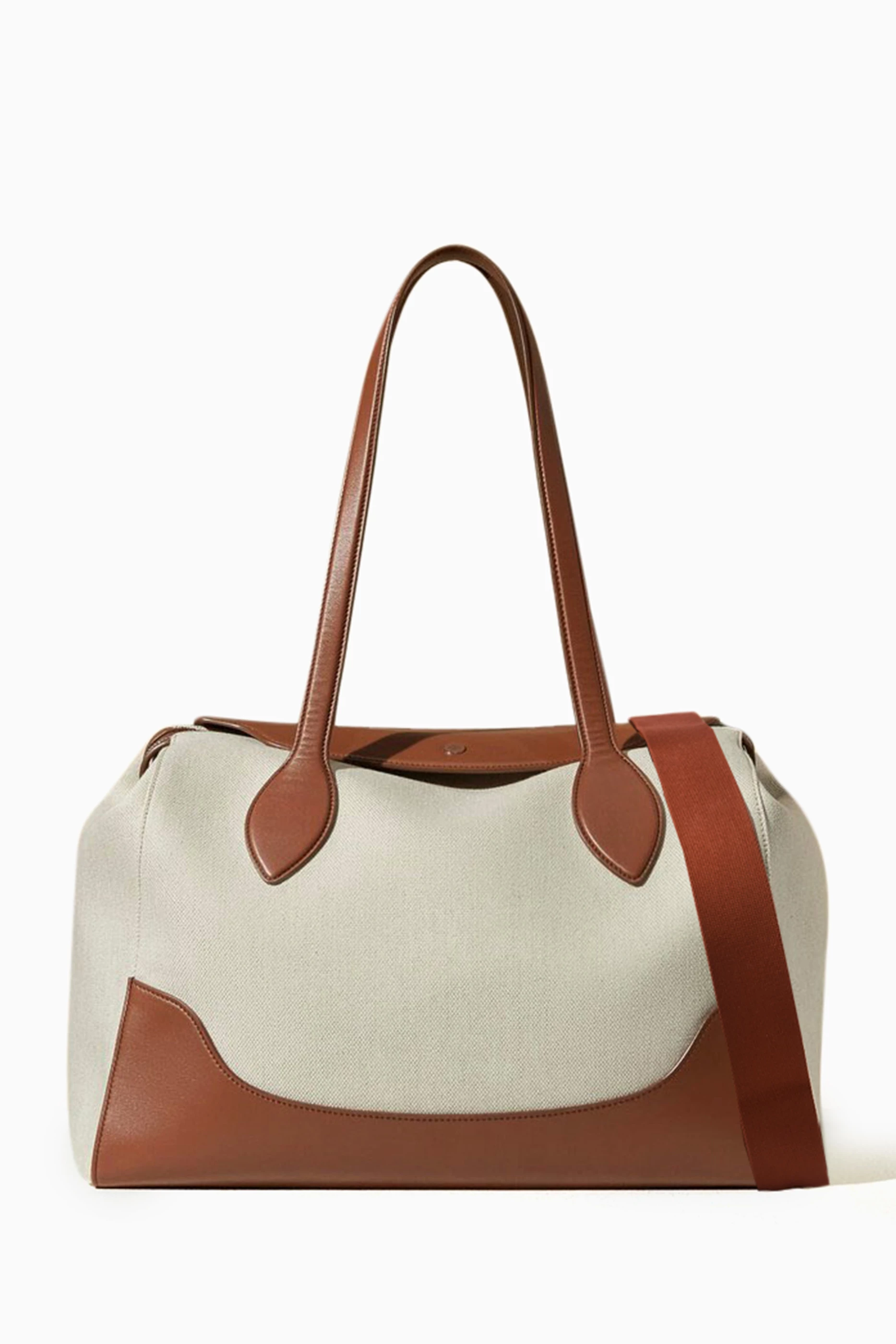 Buy Loro Piana Brown XL Happy Day Bag in Canvas Leather for Women in UAE Ounass
