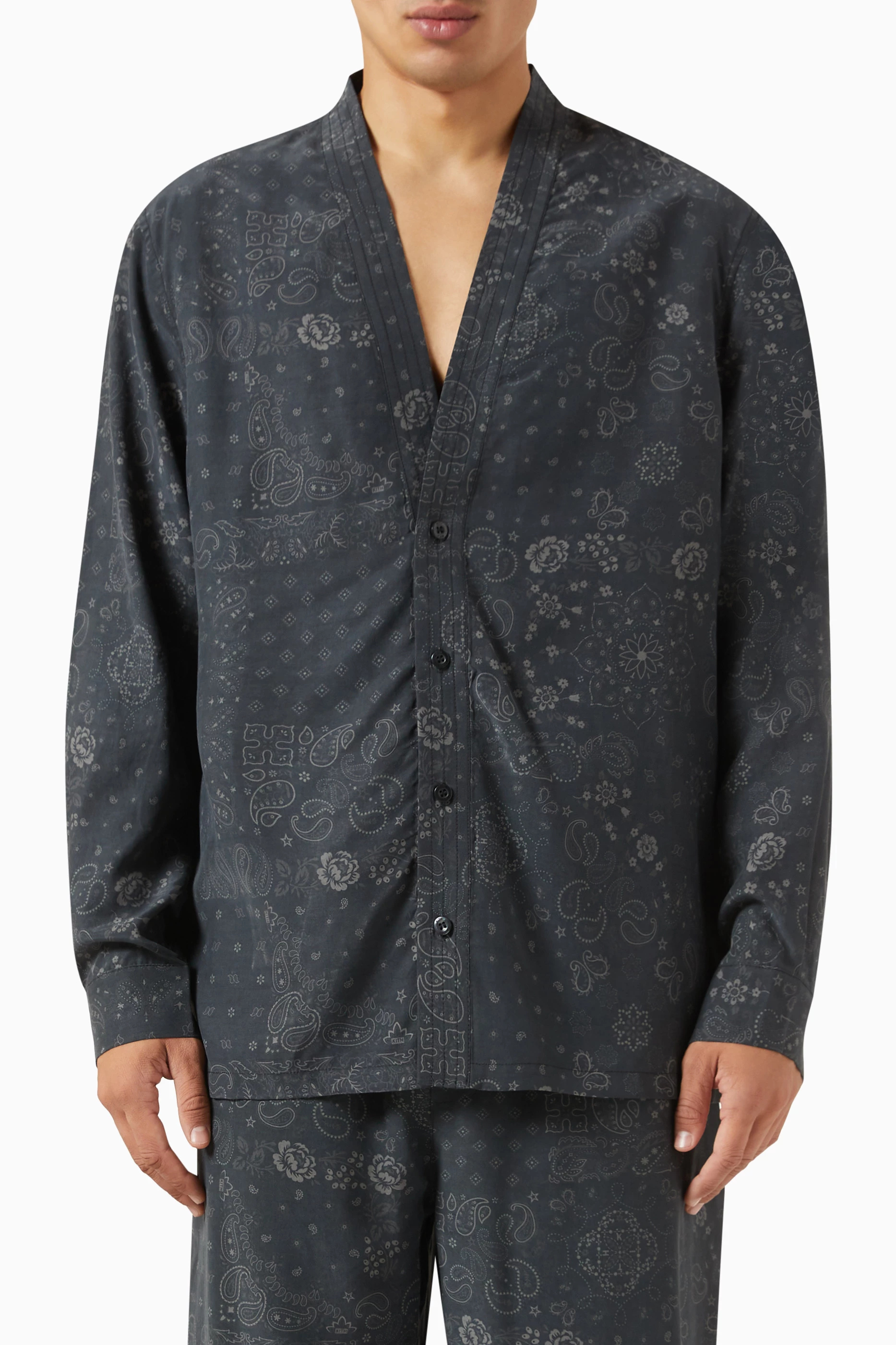 Buy Kith Black Sullivan Gi Shirt in Cupro Linen Blend for MEN in ...