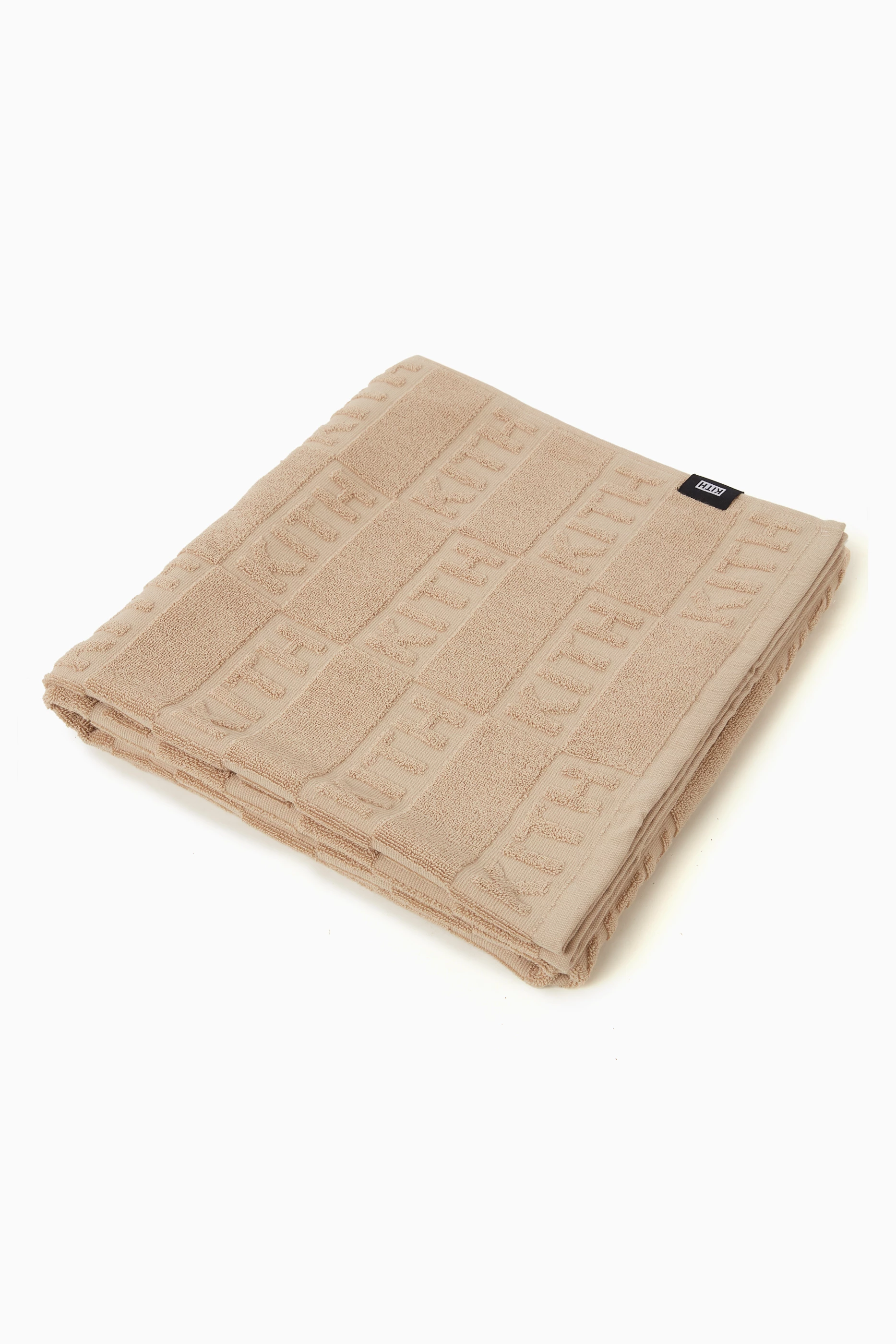 Buy Kith Neutral Logo Embossed Summer Beach Towel in Cotton for 