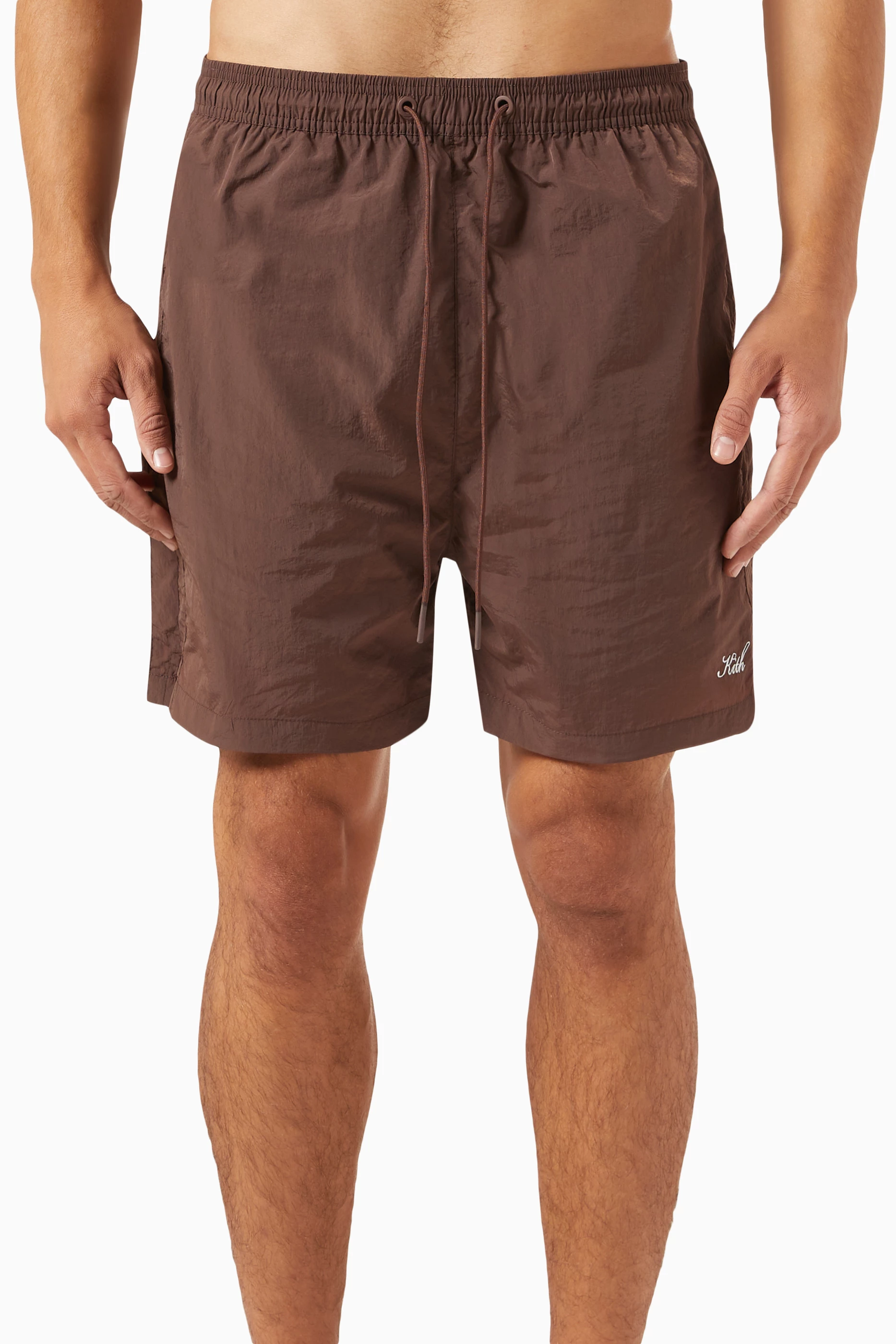 Buy Kith Brown Active Swim Shorts in Nylon for Men in UAE Ounass