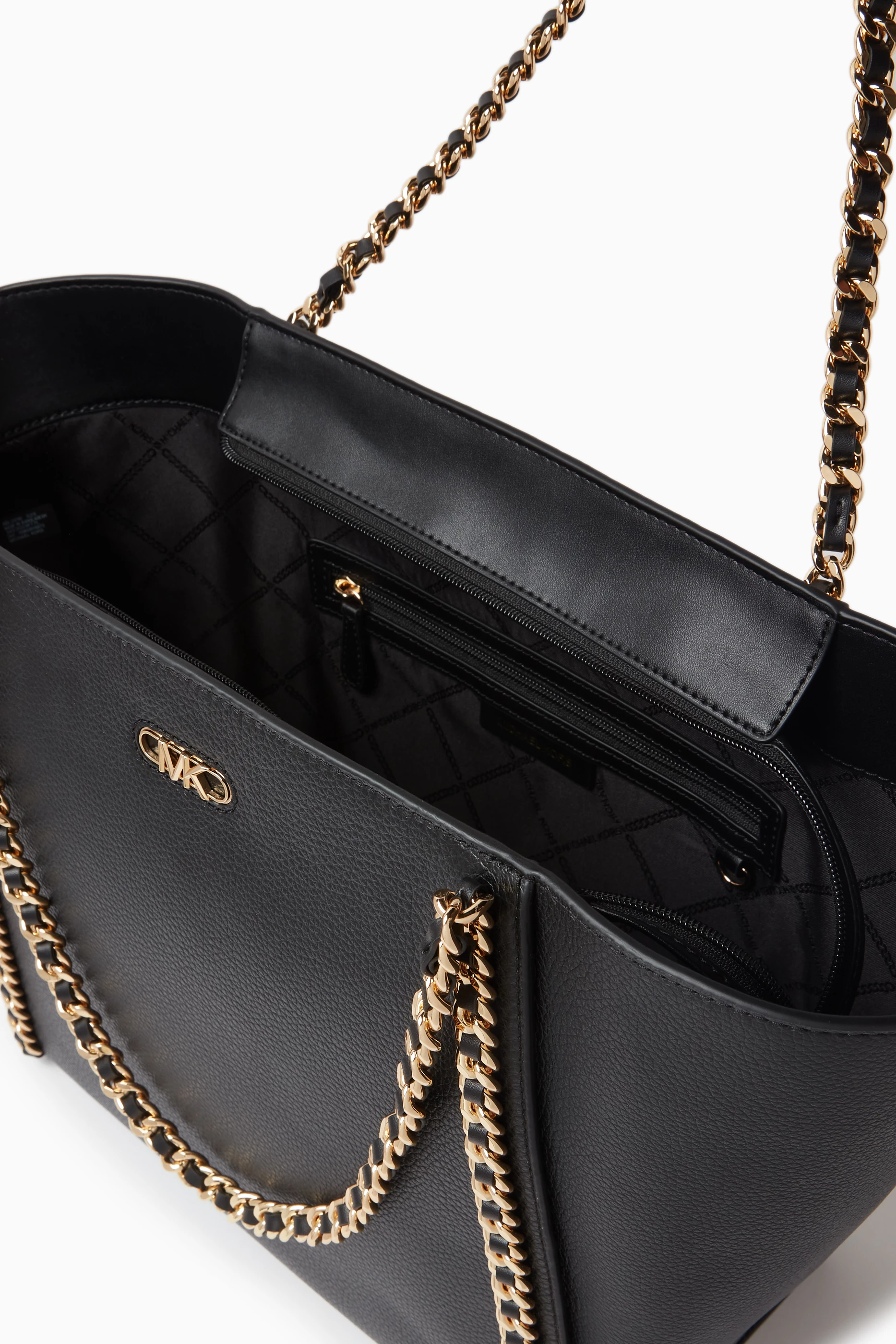 Michael Kors Westley tote bag in black grained leather