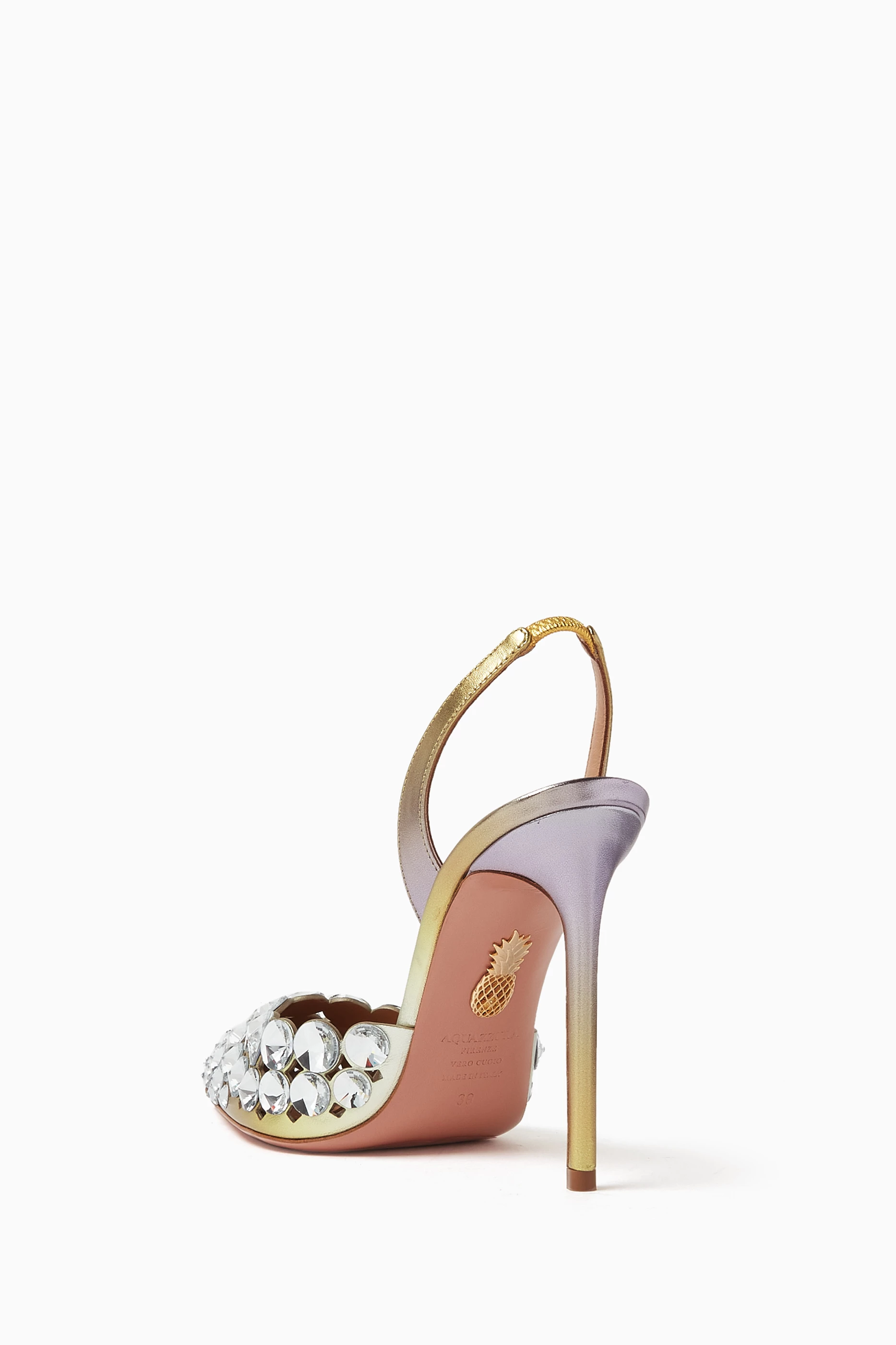 Buy Aquazzura Multicolour Maxi tequila 105 Slingback Sandals in