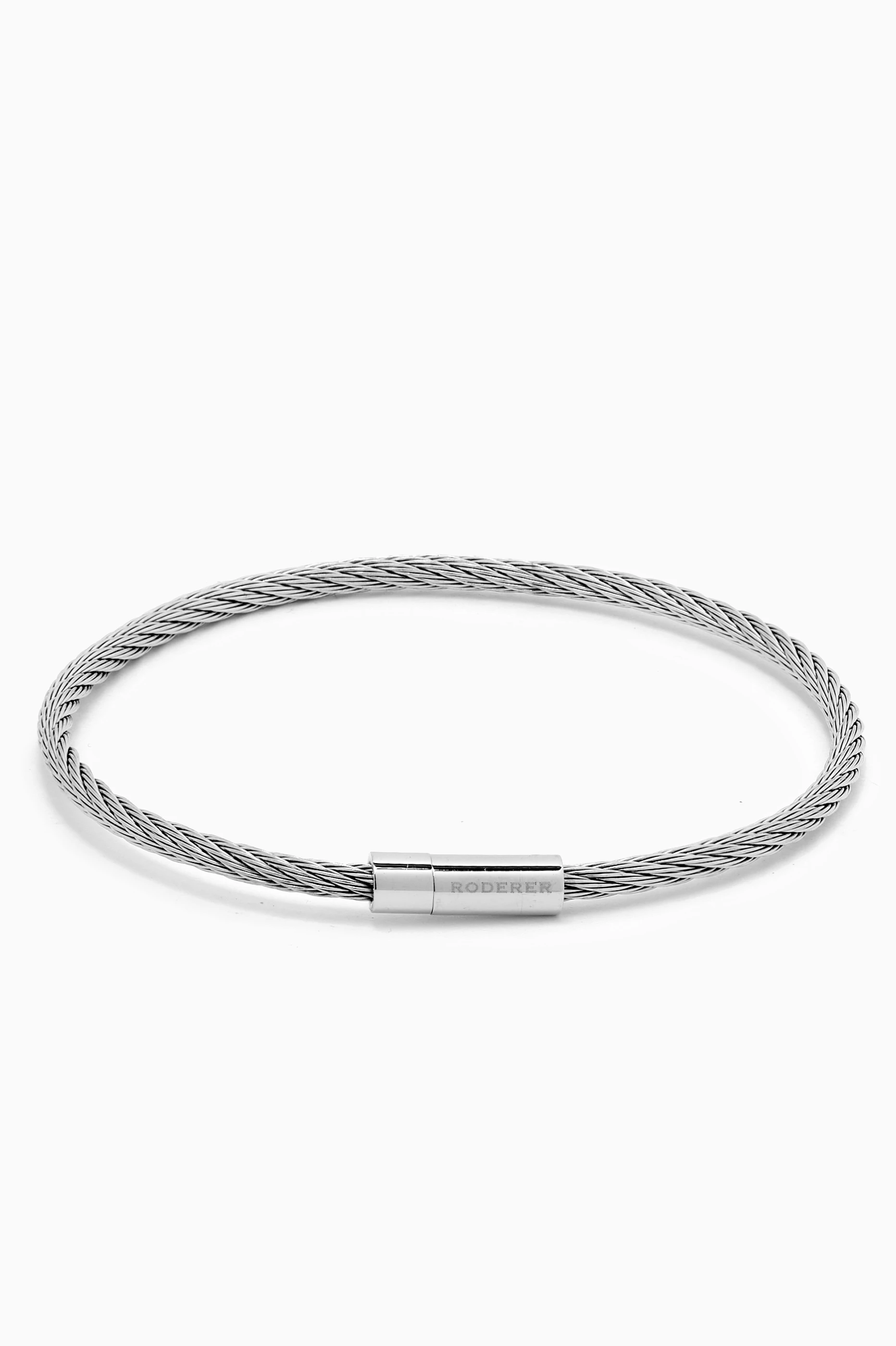 Mens stainless hot sale steel cable bracelet
