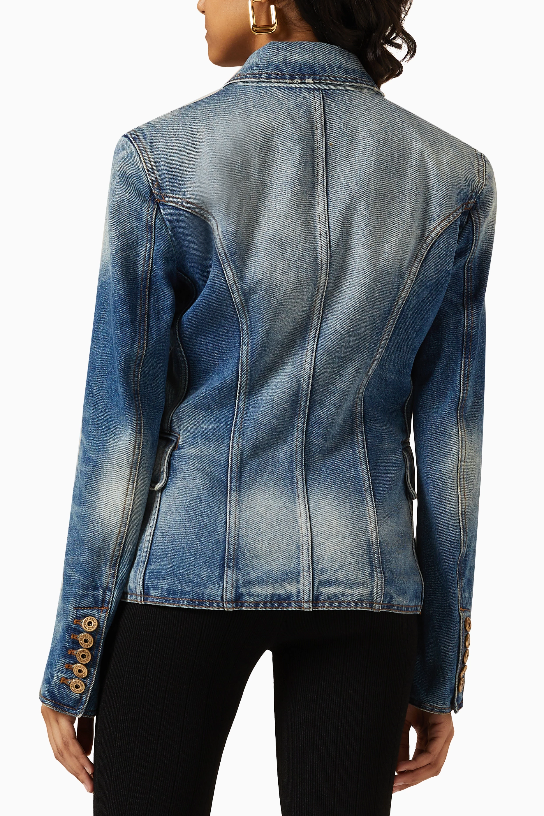 Balmain denim shop jacket womens