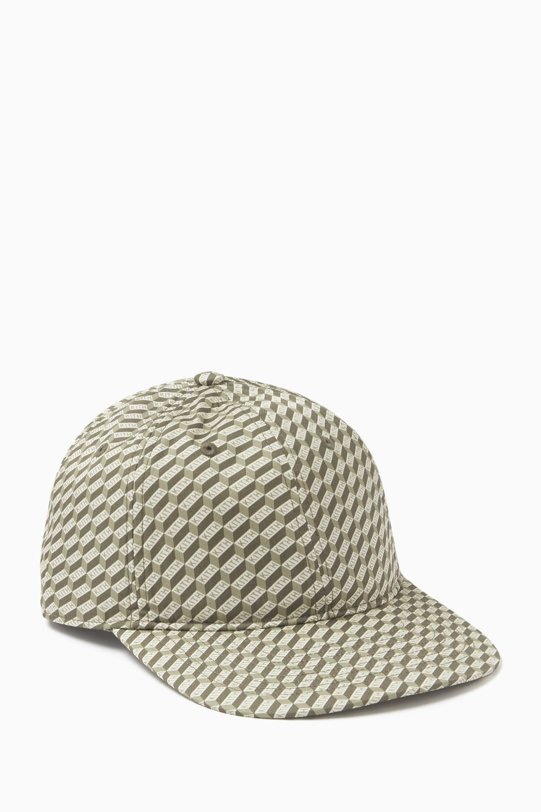Buy Kith Green Monogram Dad Hat in Silk-blend for WOMEN in UAE