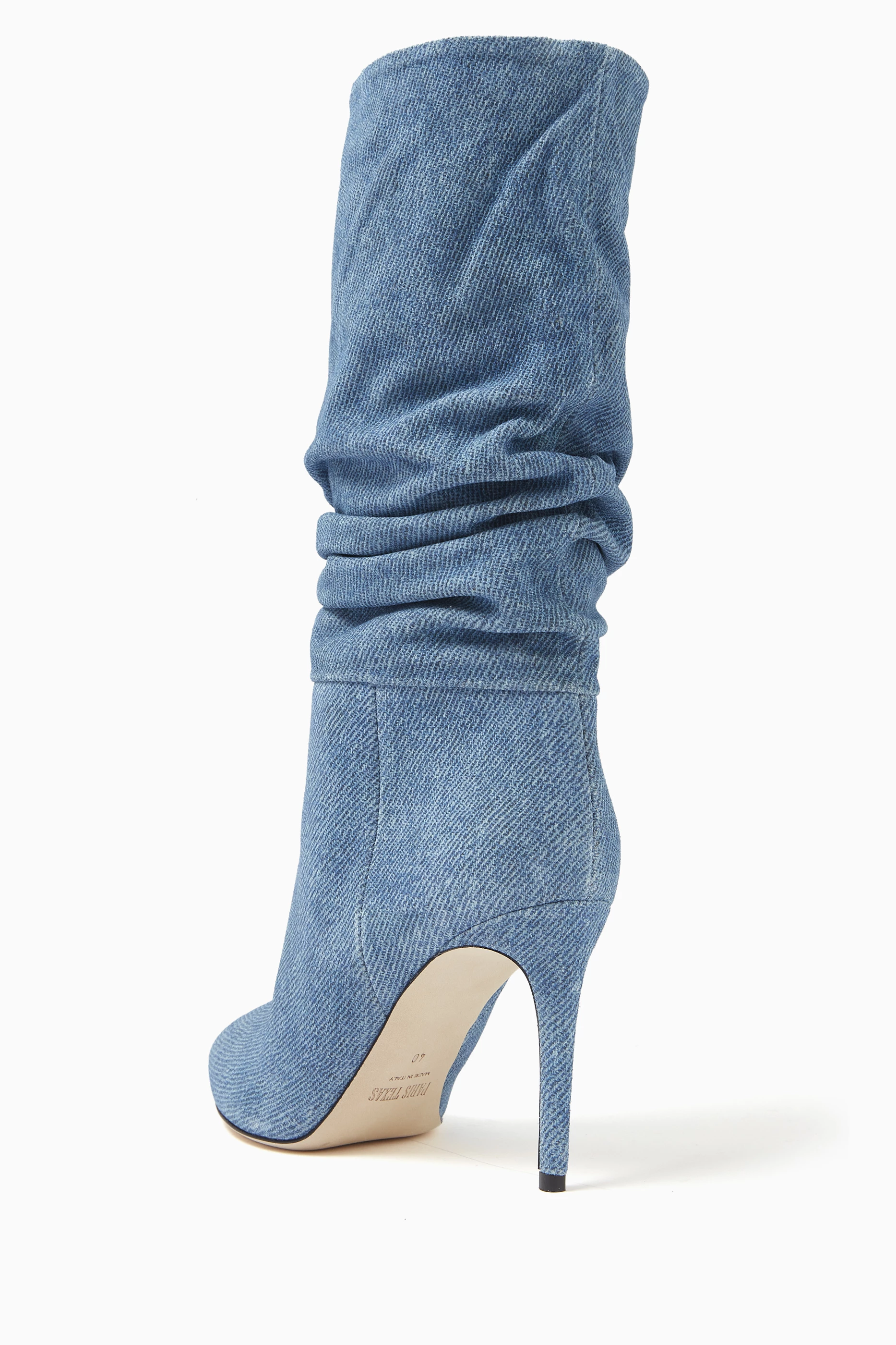 Buy Paris Texas Blue Stiletto 85 Slouchy Boots in Denim for Women