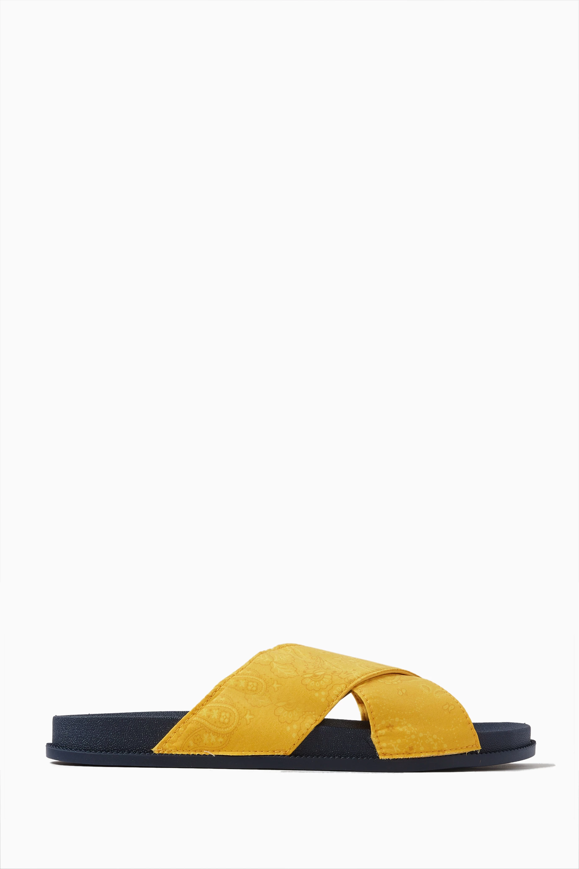 Buy Kith Yellow Paisley Crossover Slides for Men in UAE Ounass