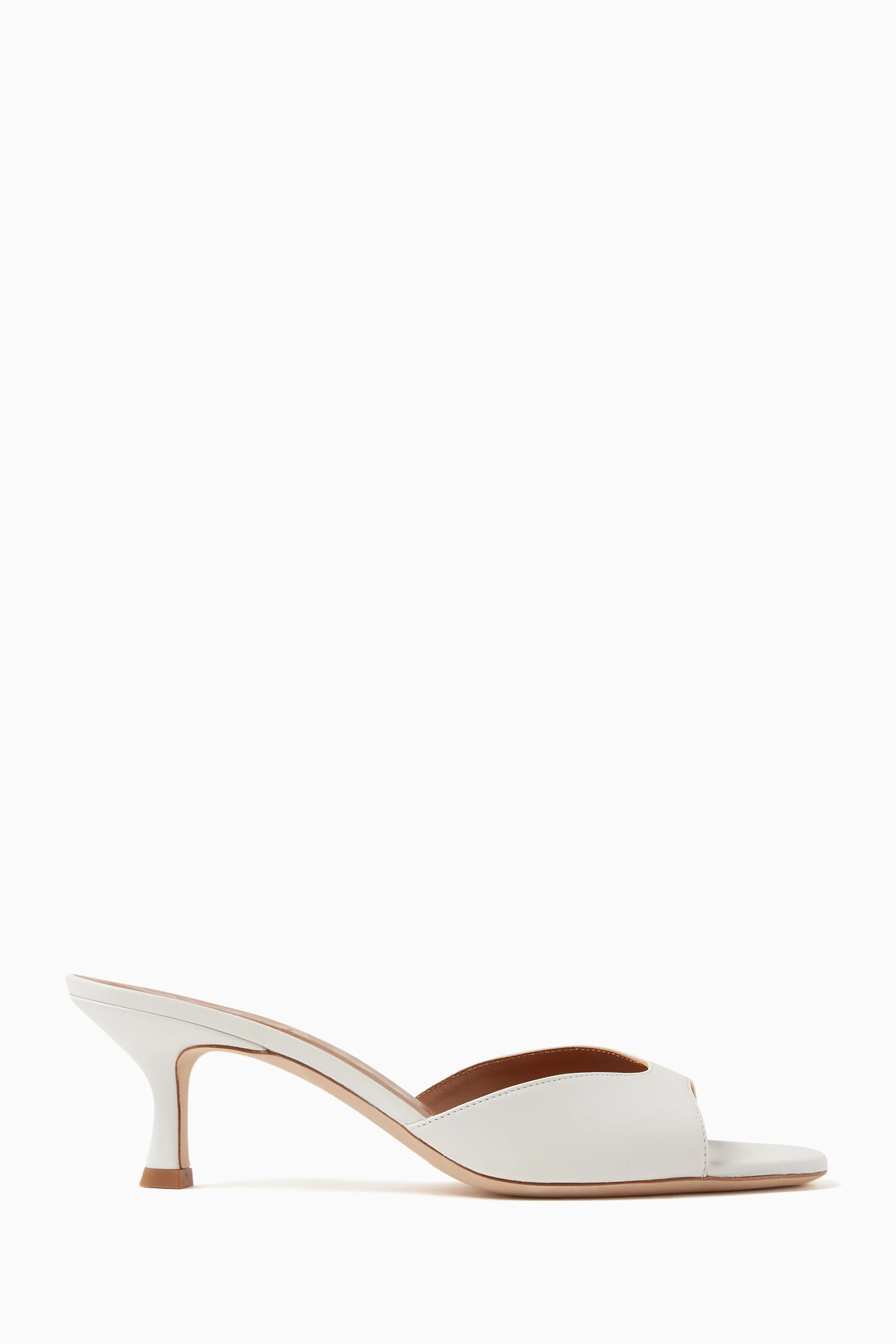 White mules heels hot sale