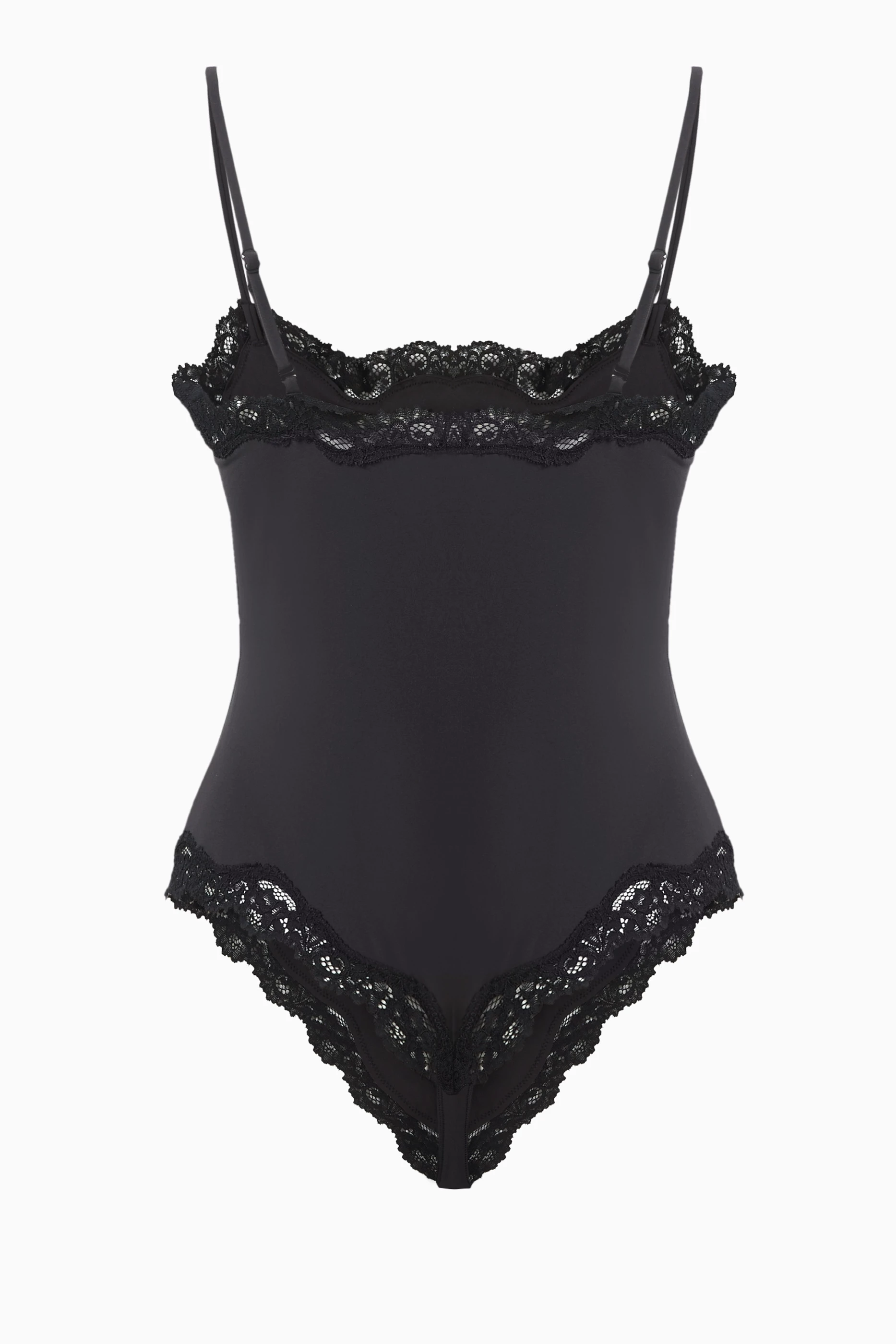 BLACK Fits Everybody Corded Lace Cami Bodysuit