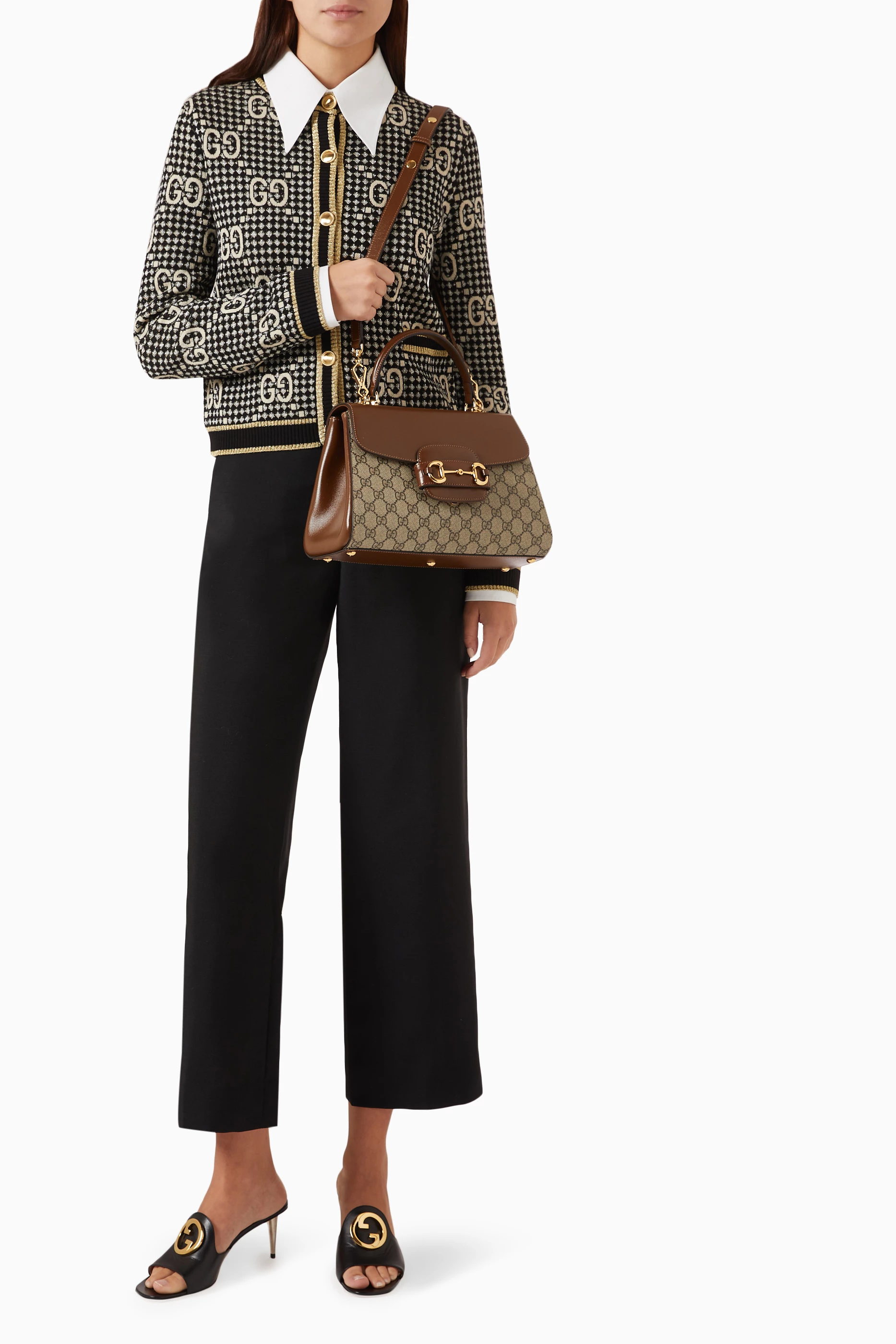 Gucci 1955 horsebit sales medium top handle bag