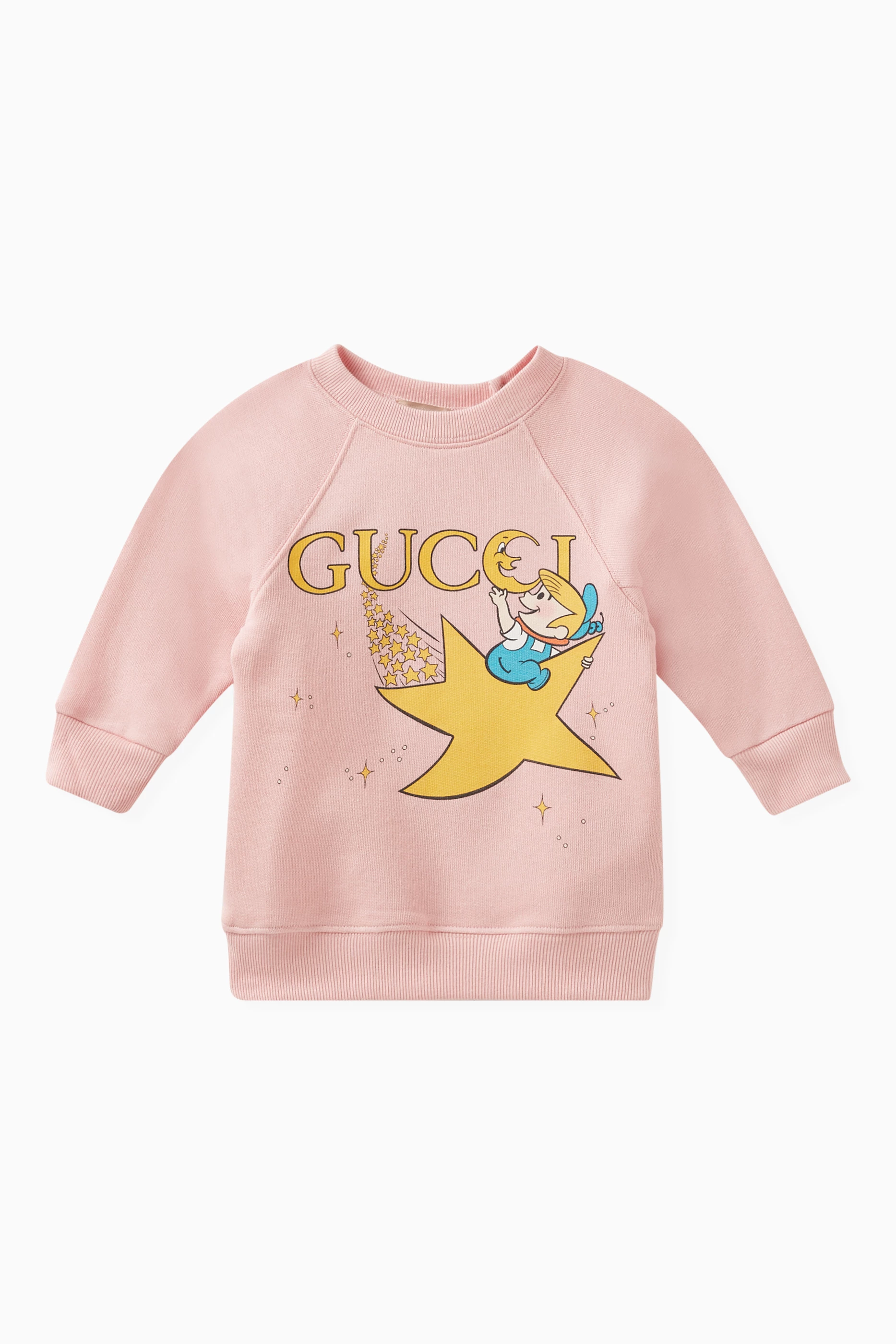 Buy Gucci Pink The Jetsons Print Sweatshirt in Felted Cotton