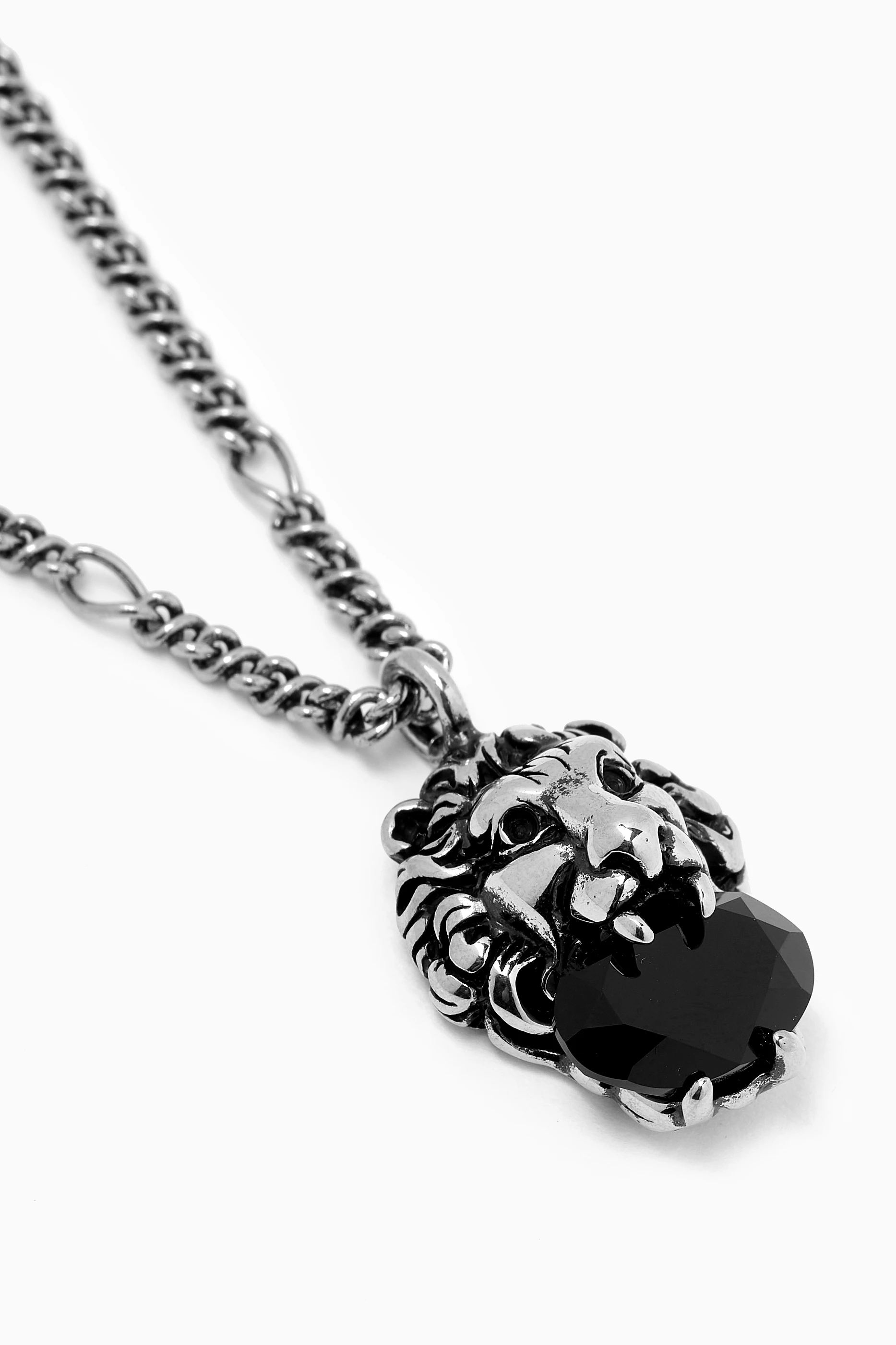Lion head necklace with crystal hot sale