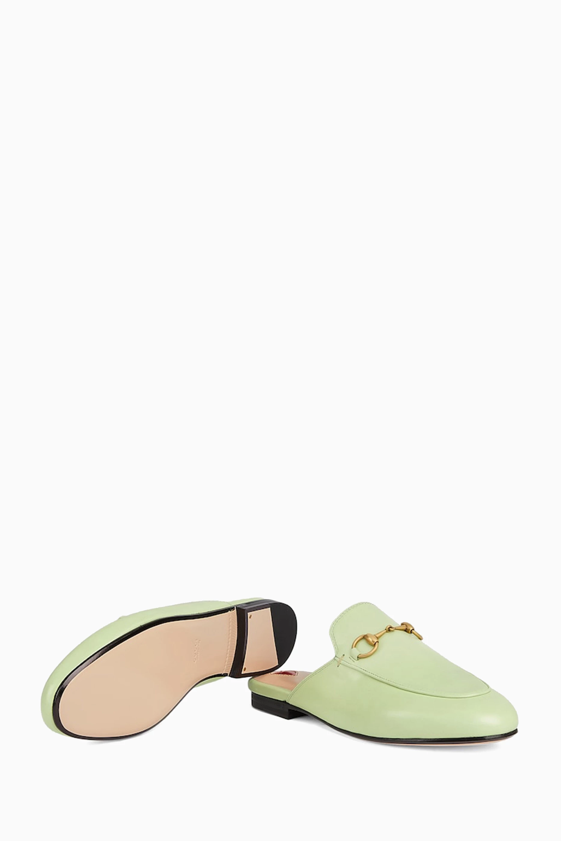 Buy Gucci Green Princetown Mules in Leather for Women in UAE Ounass
