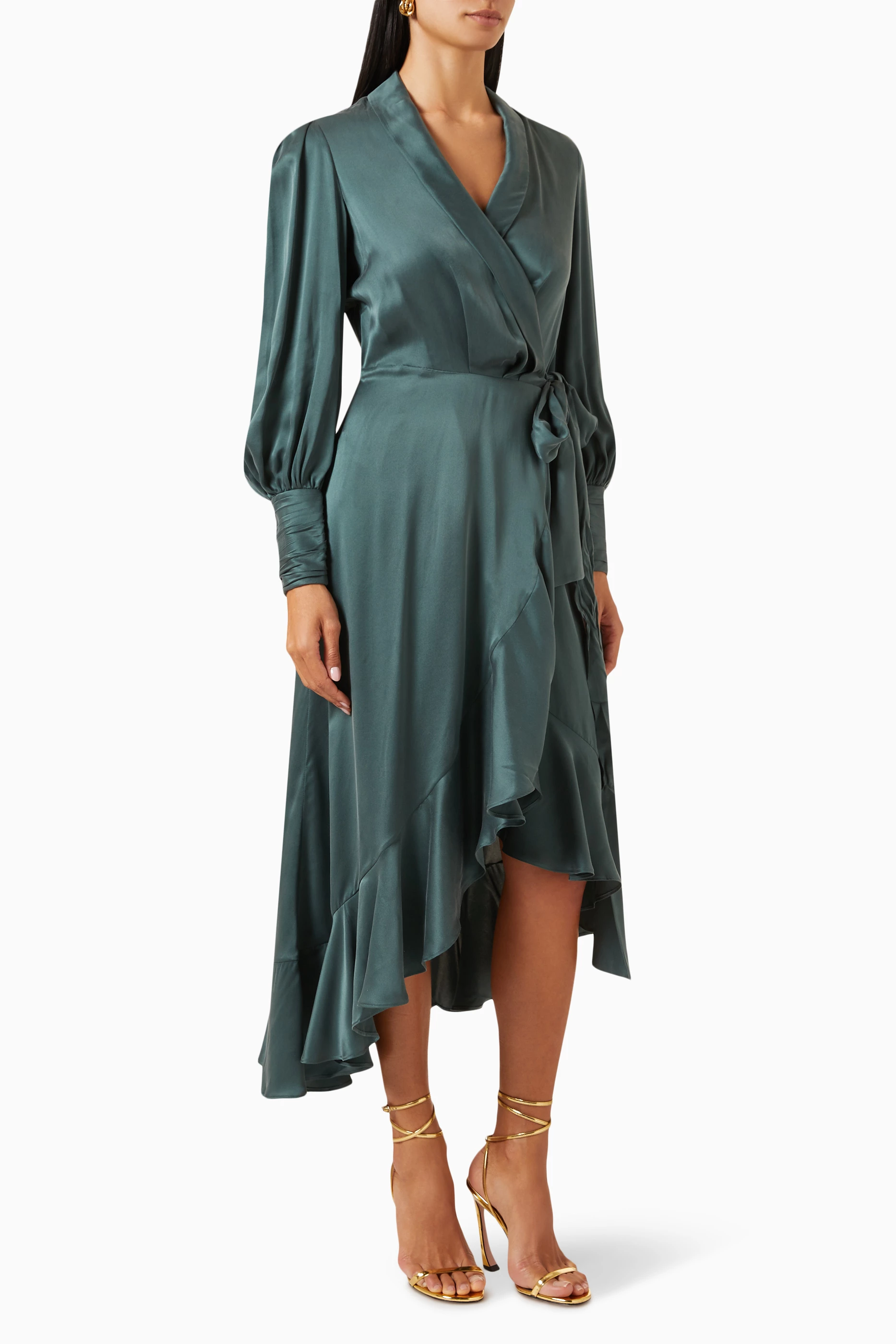 Wrap silk outlet dresses
