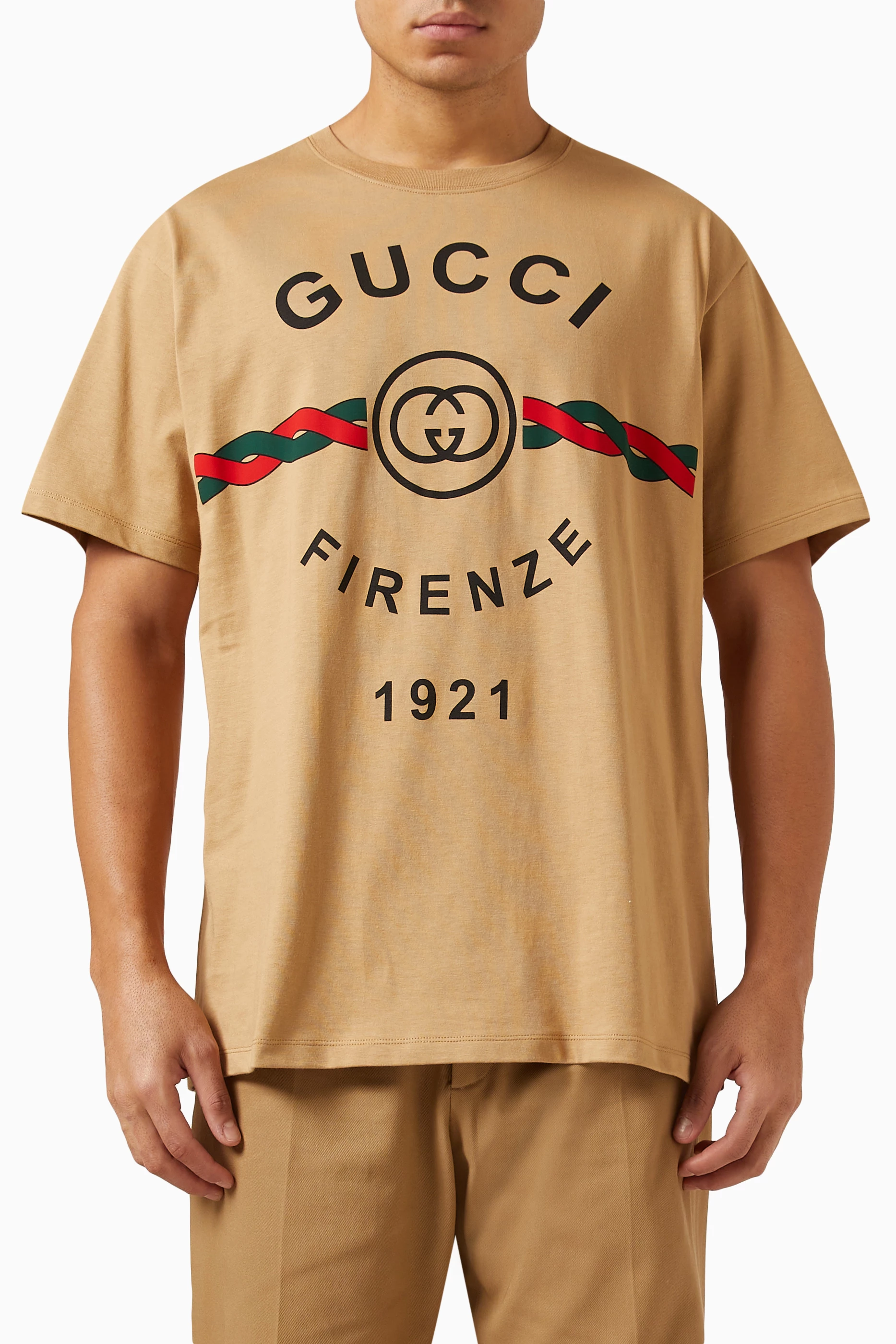 Brown gucci t shirt sales