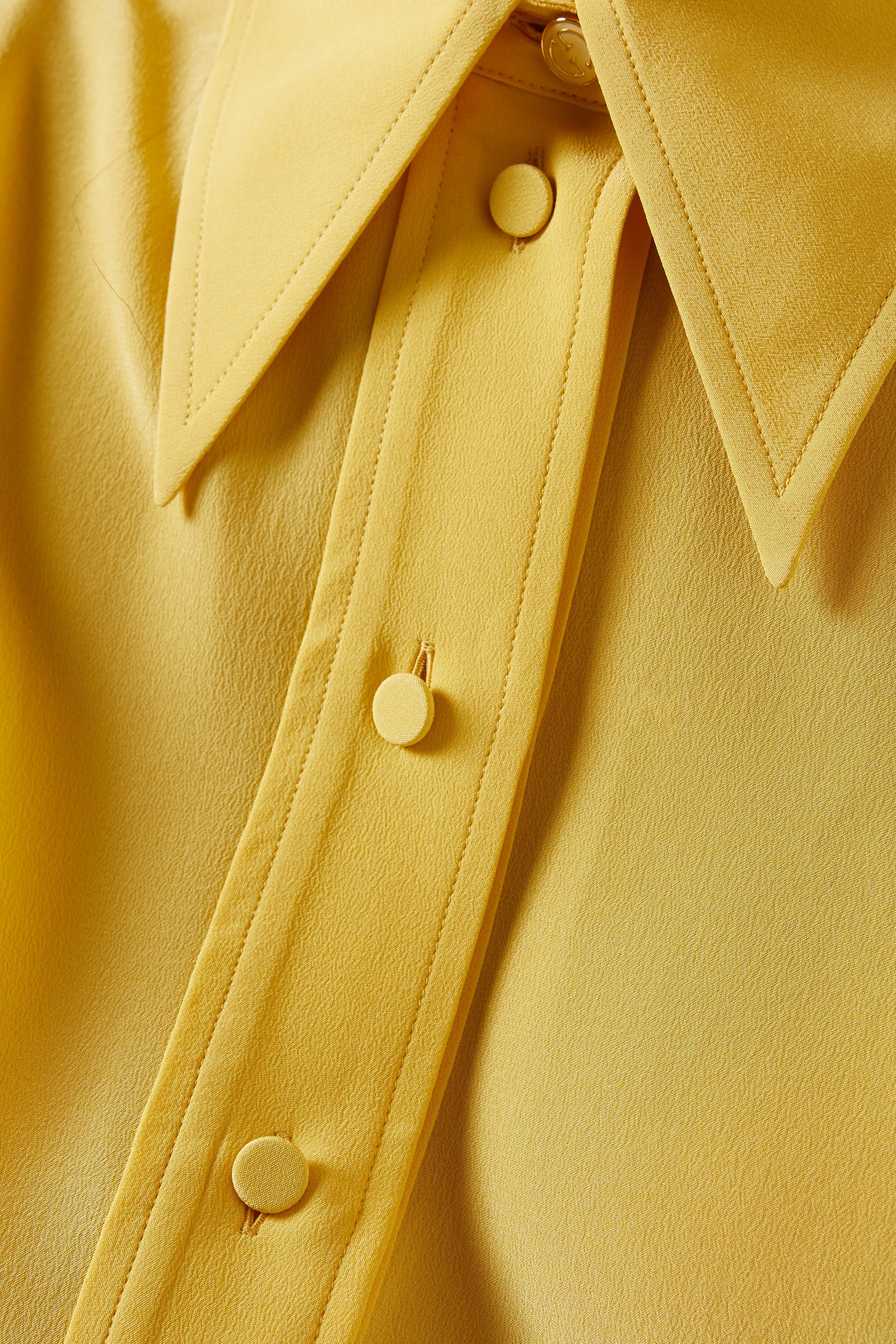 Gucci - Women’s Silk Crêpe de Chine Shirt - (Yellow)