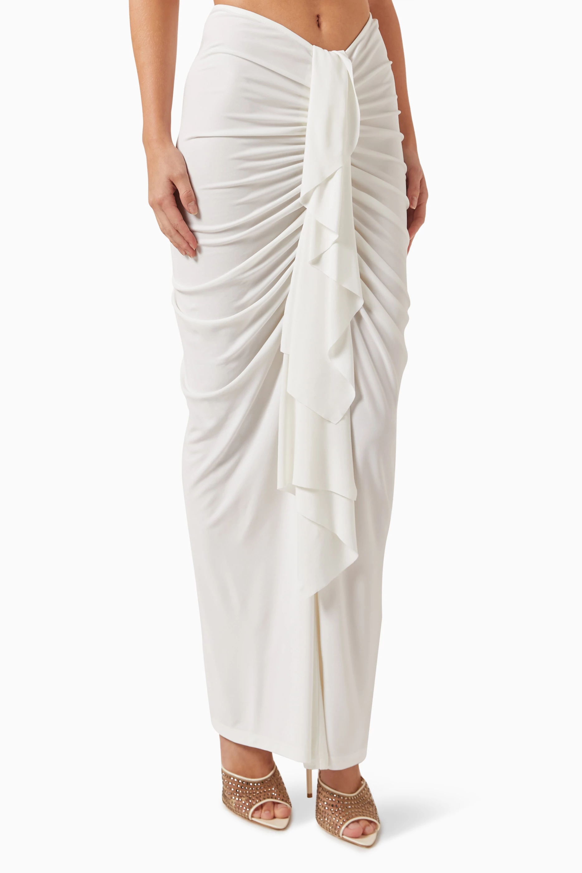 Wrap outlet maxi skirt