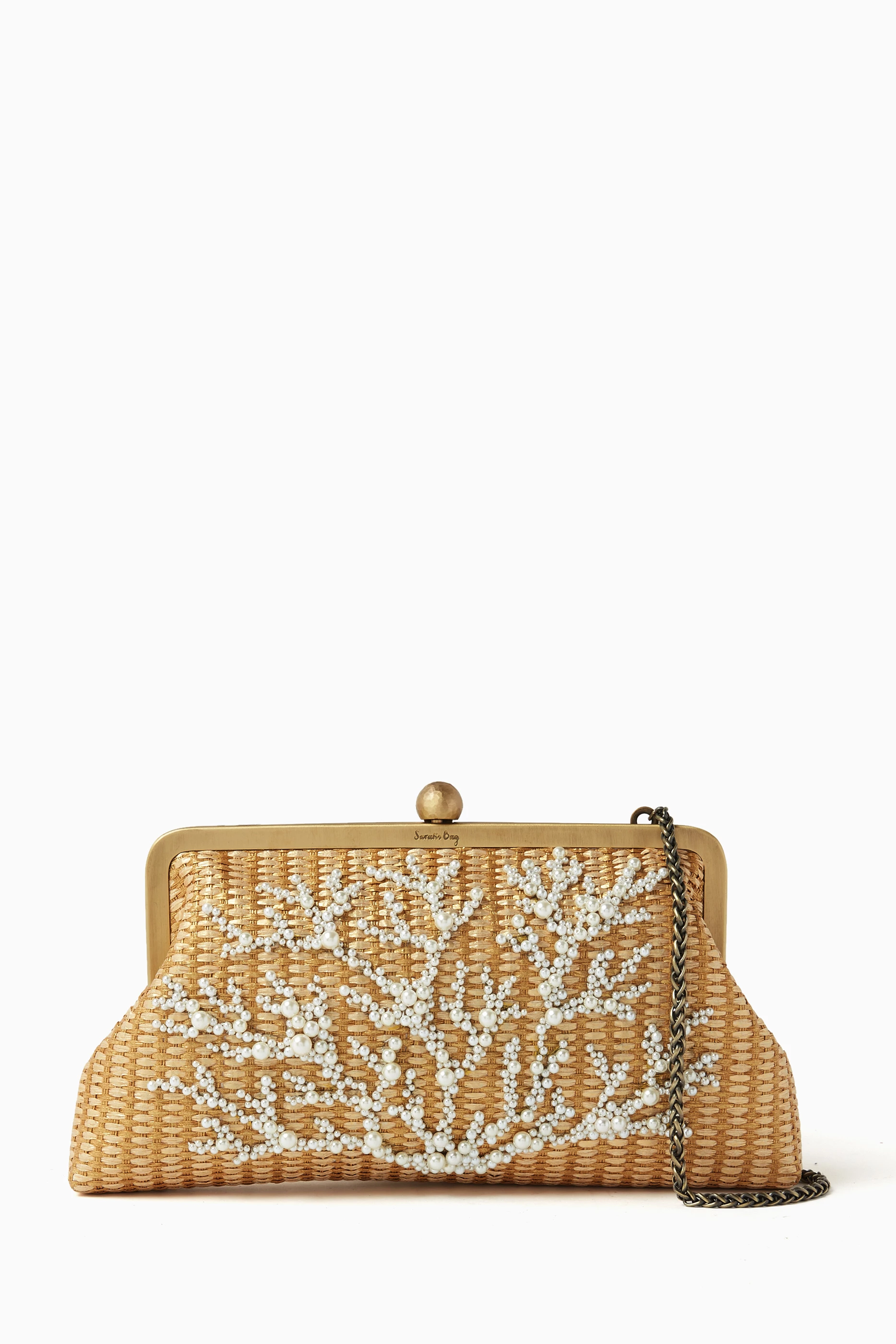 Beaded sales gold clutch