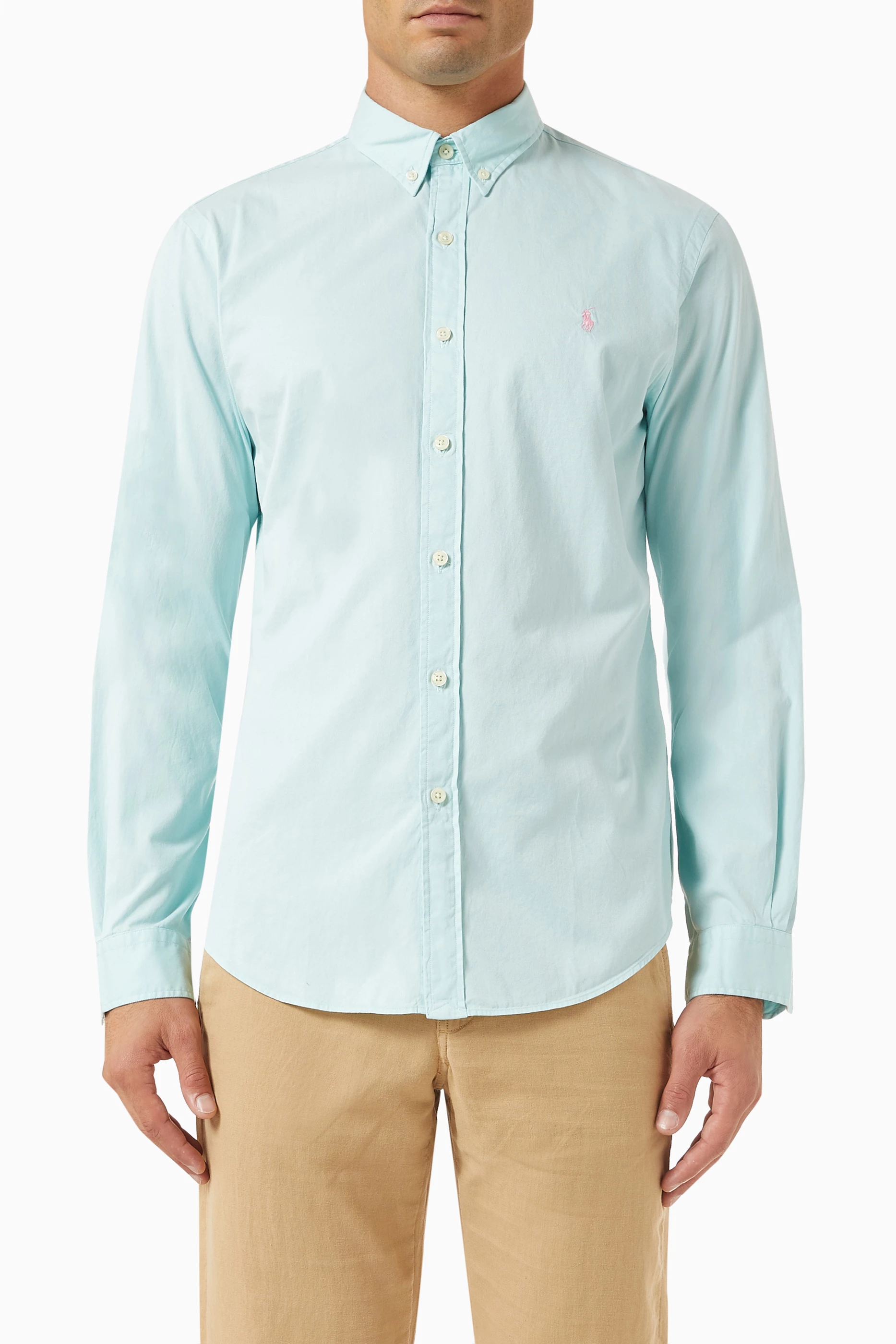 Pale blue shop ralph lauren shirt