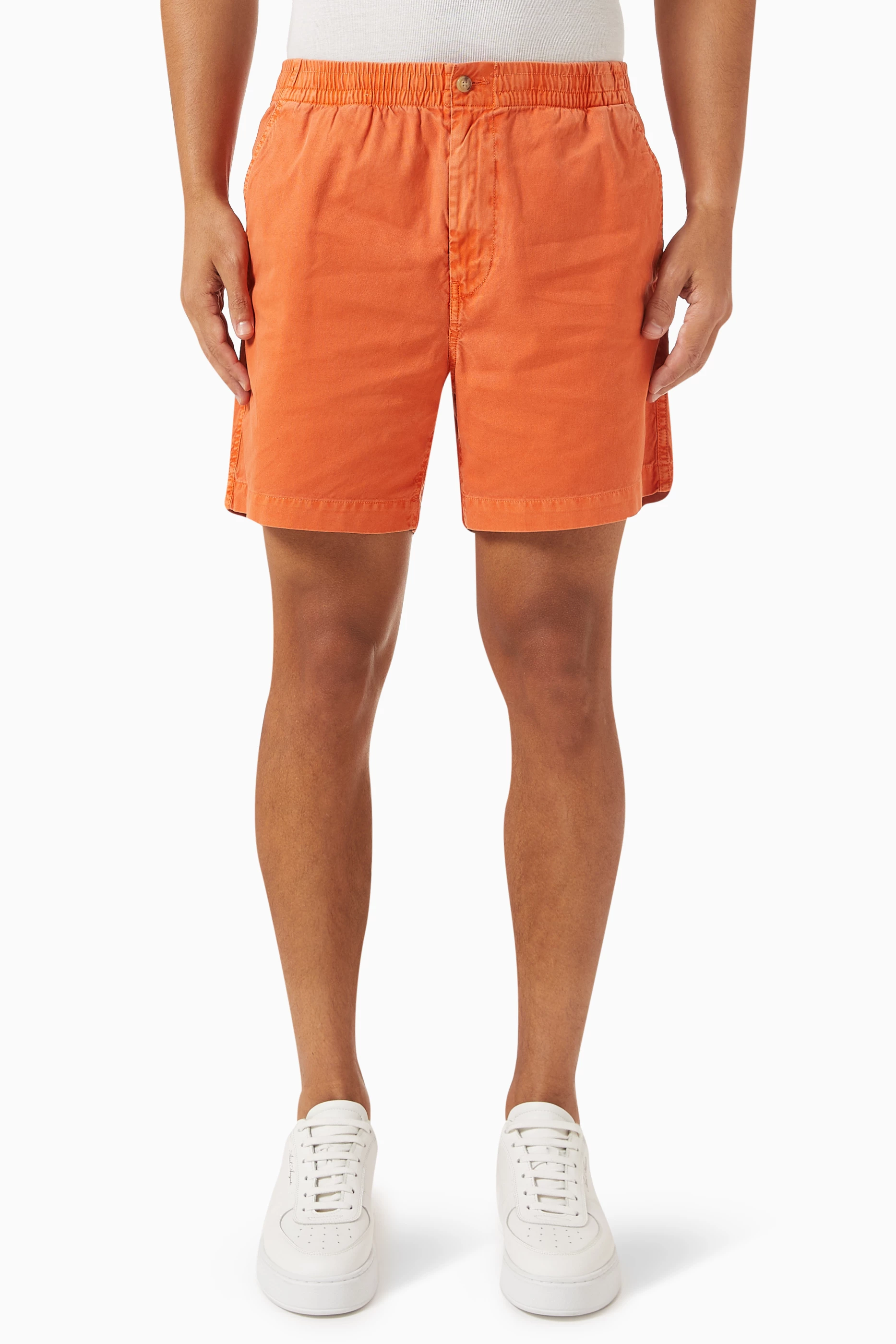 Buy Polo Ralph Lauren Orange Prepster Shorts in Cotton for Men in