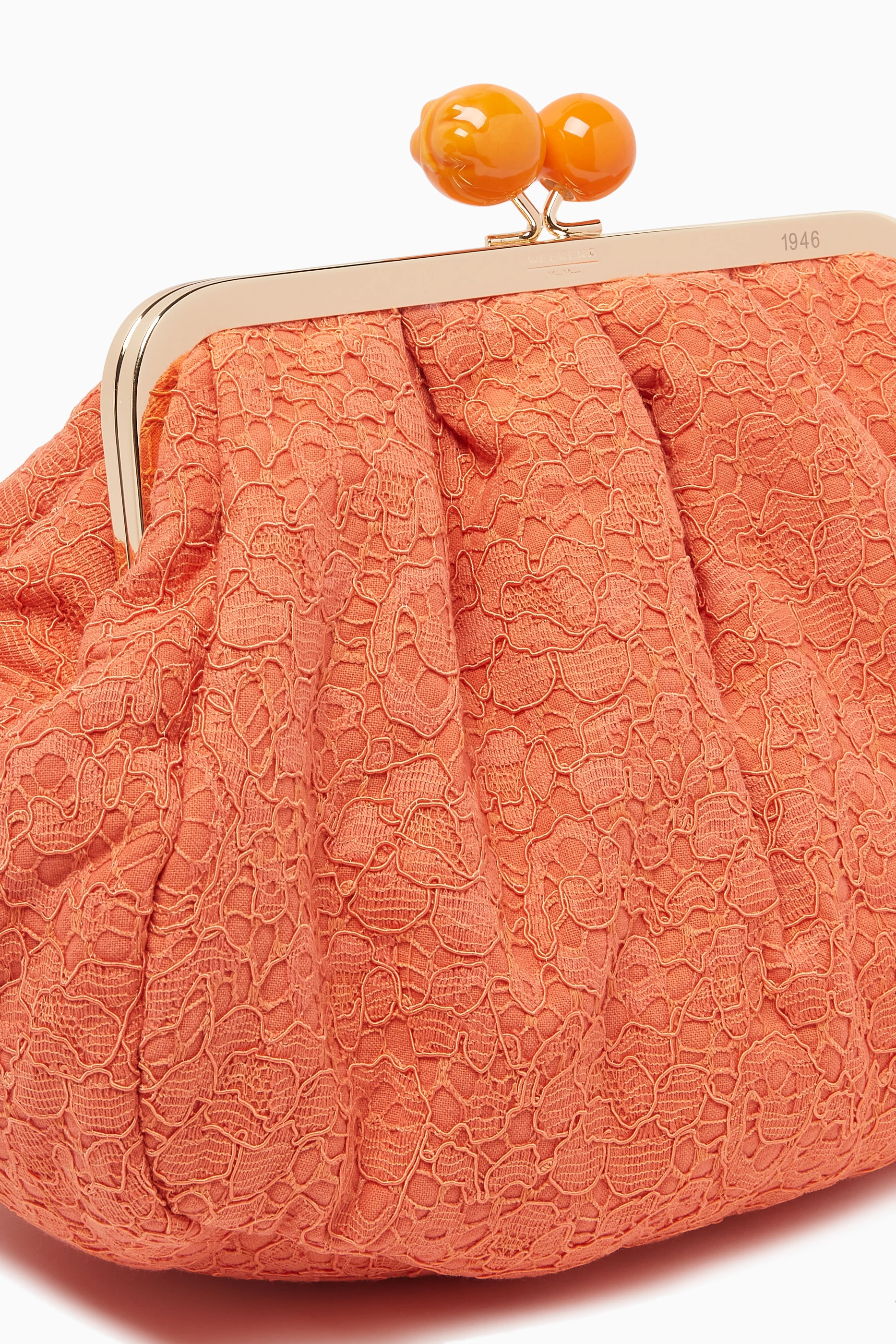 Buy Weekend Max Mara Orange Medium Pasticcino Clutch Bag in