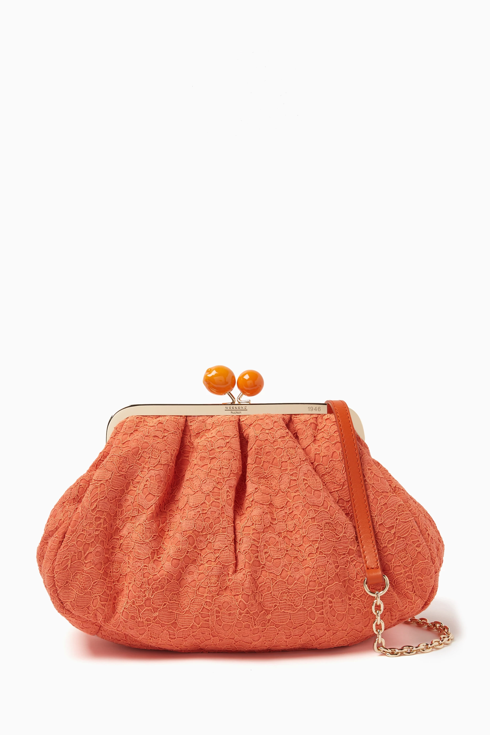 Orange clutch sales bag