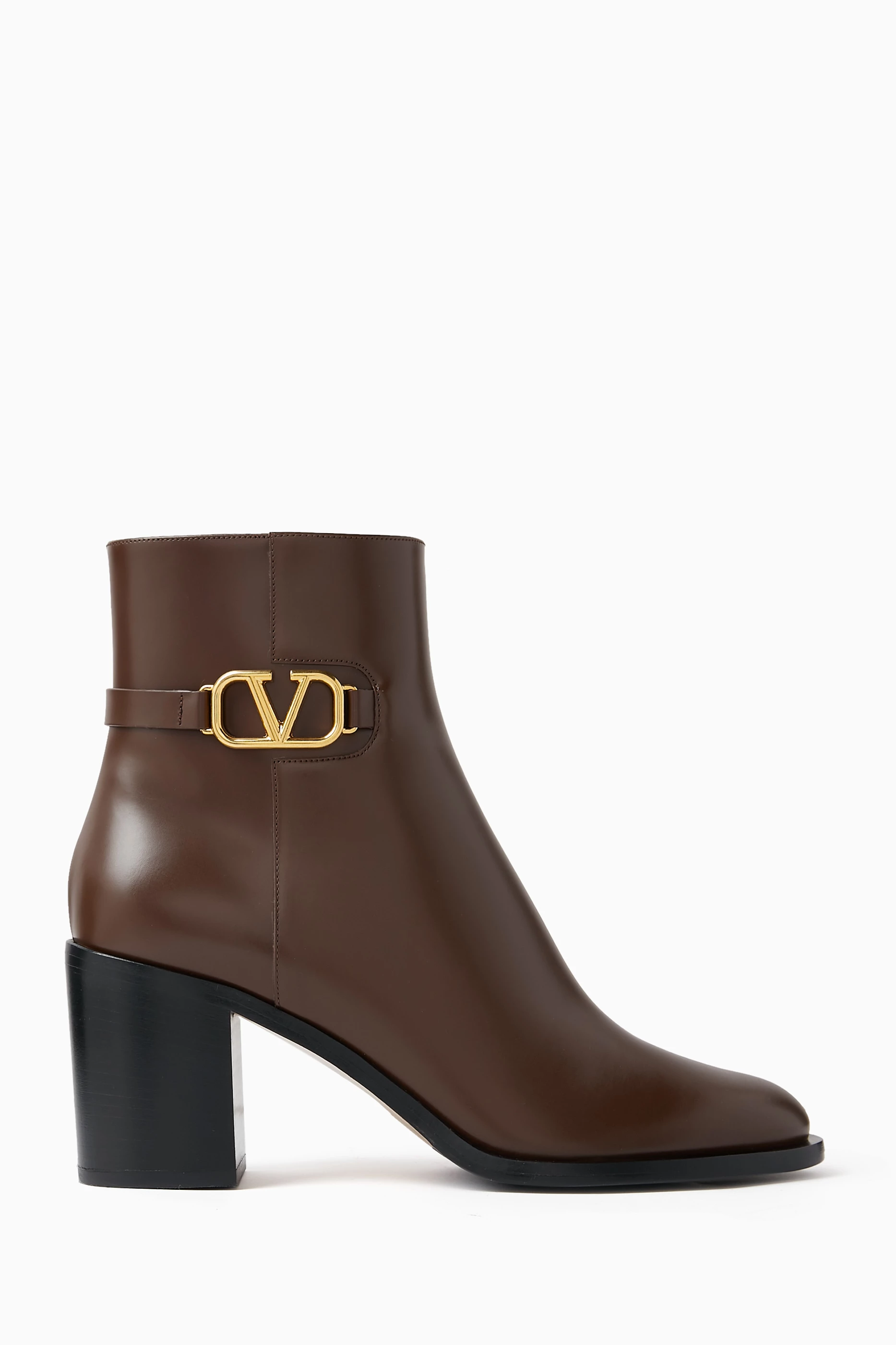Valentino leather top ankle boots