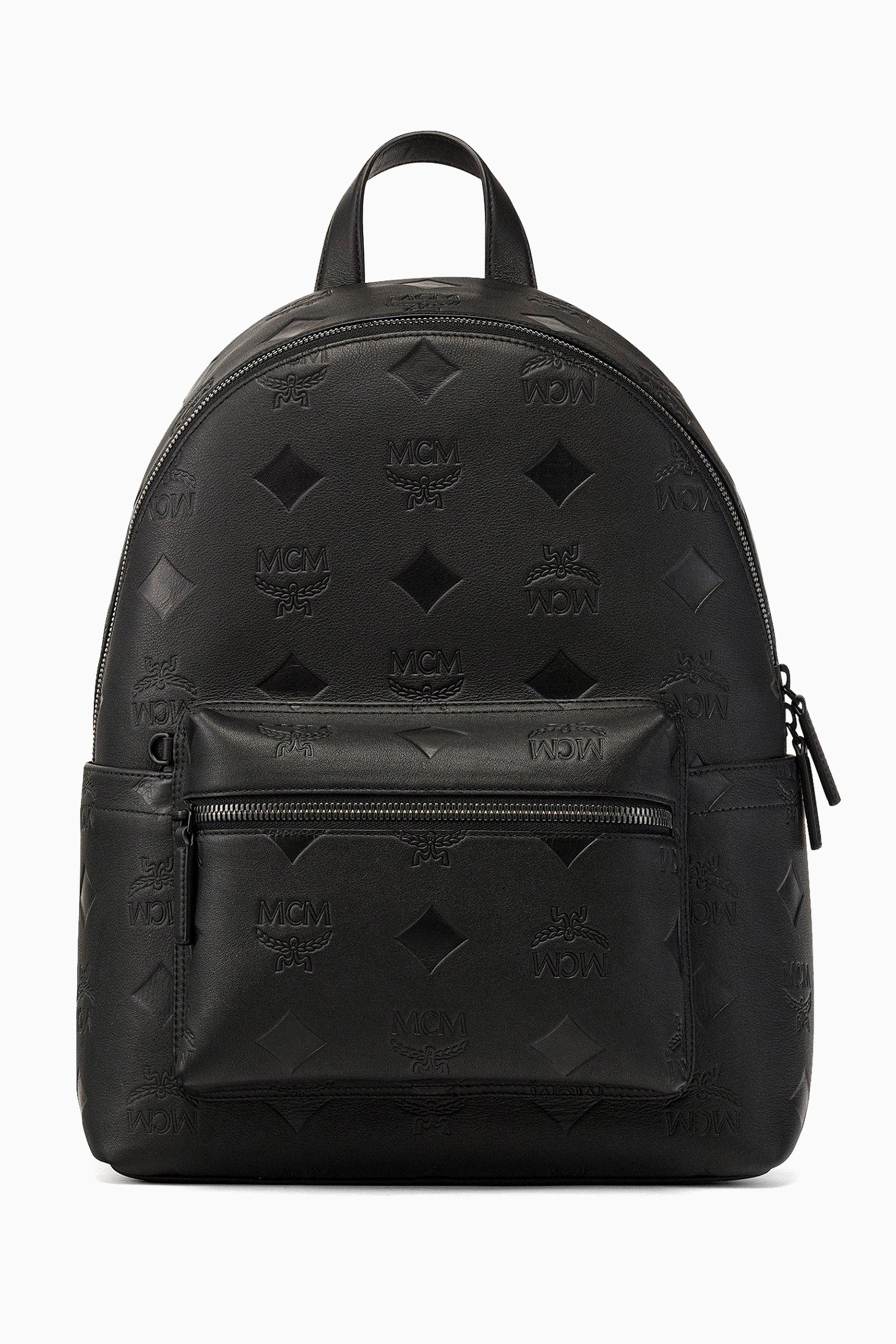 Ottomar monogrammed leather backpack store