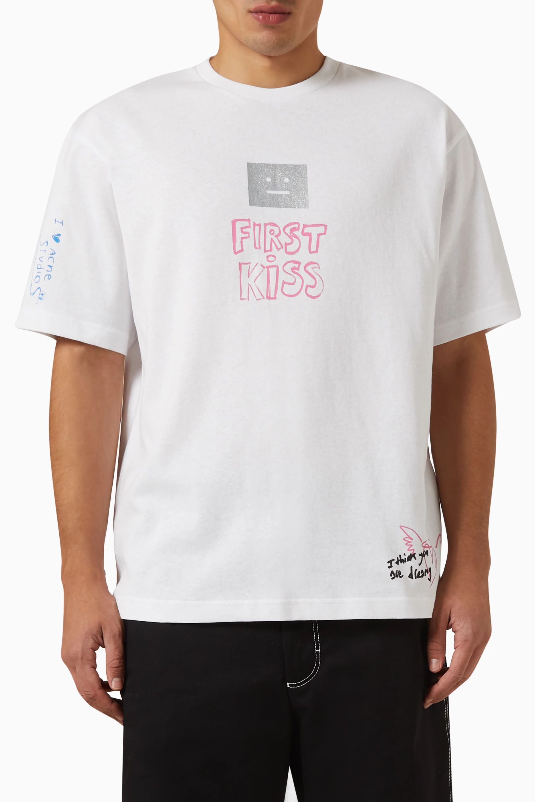 Acne studios white store tee