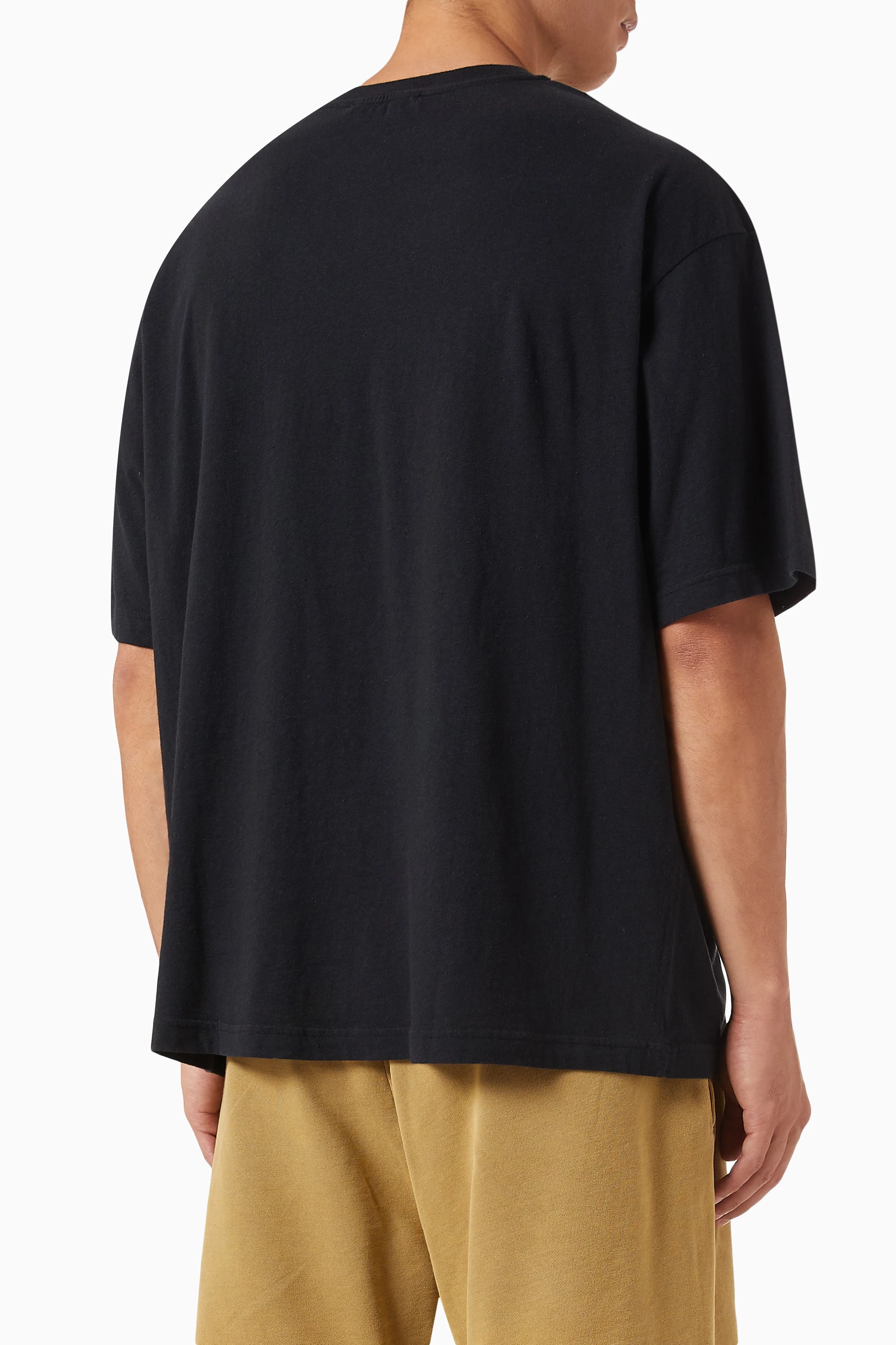 Buy Acne Studios Black Glow In The Dark Logo T shirt in Cotton for