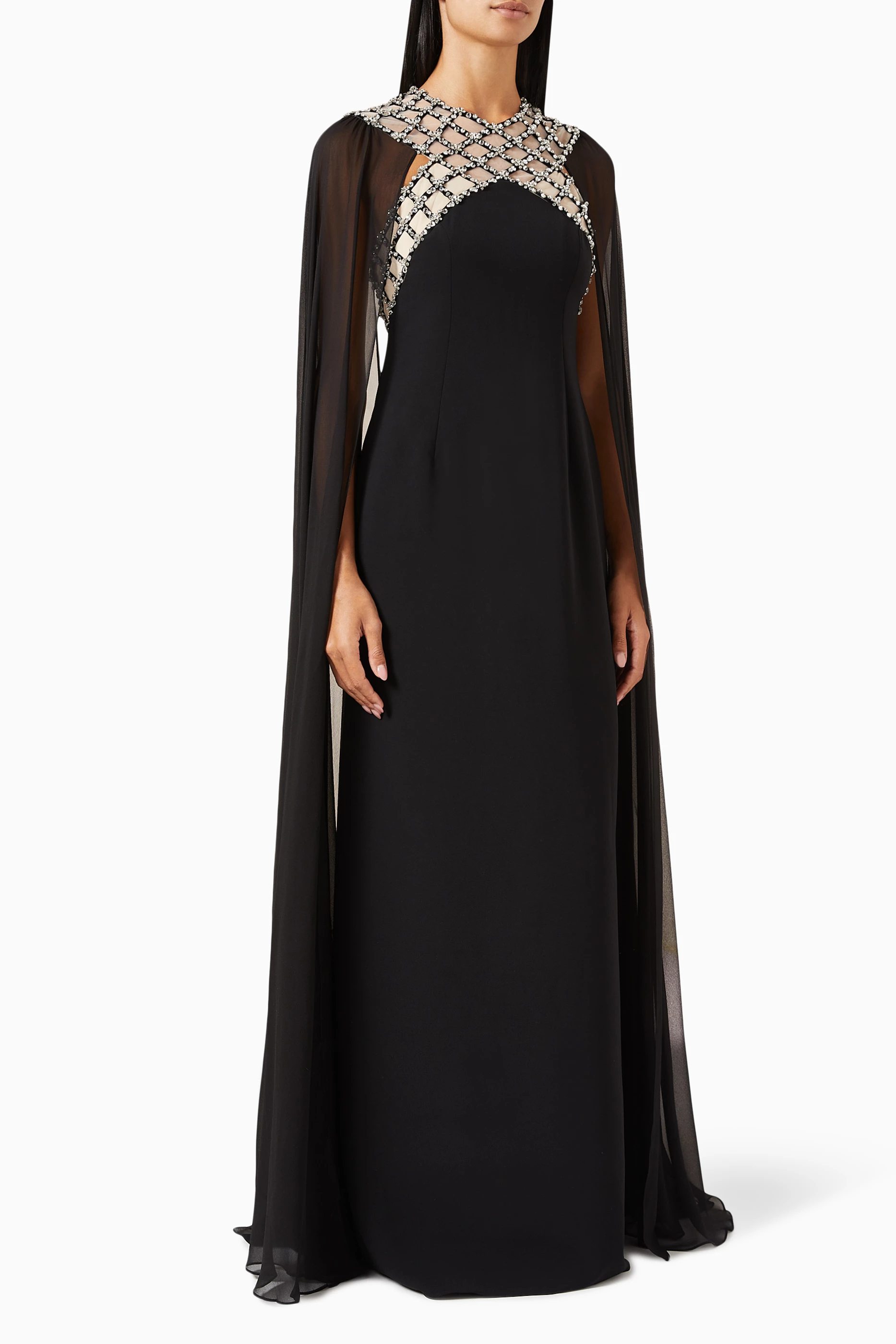 Jenny packham lux chiffon gown clearance