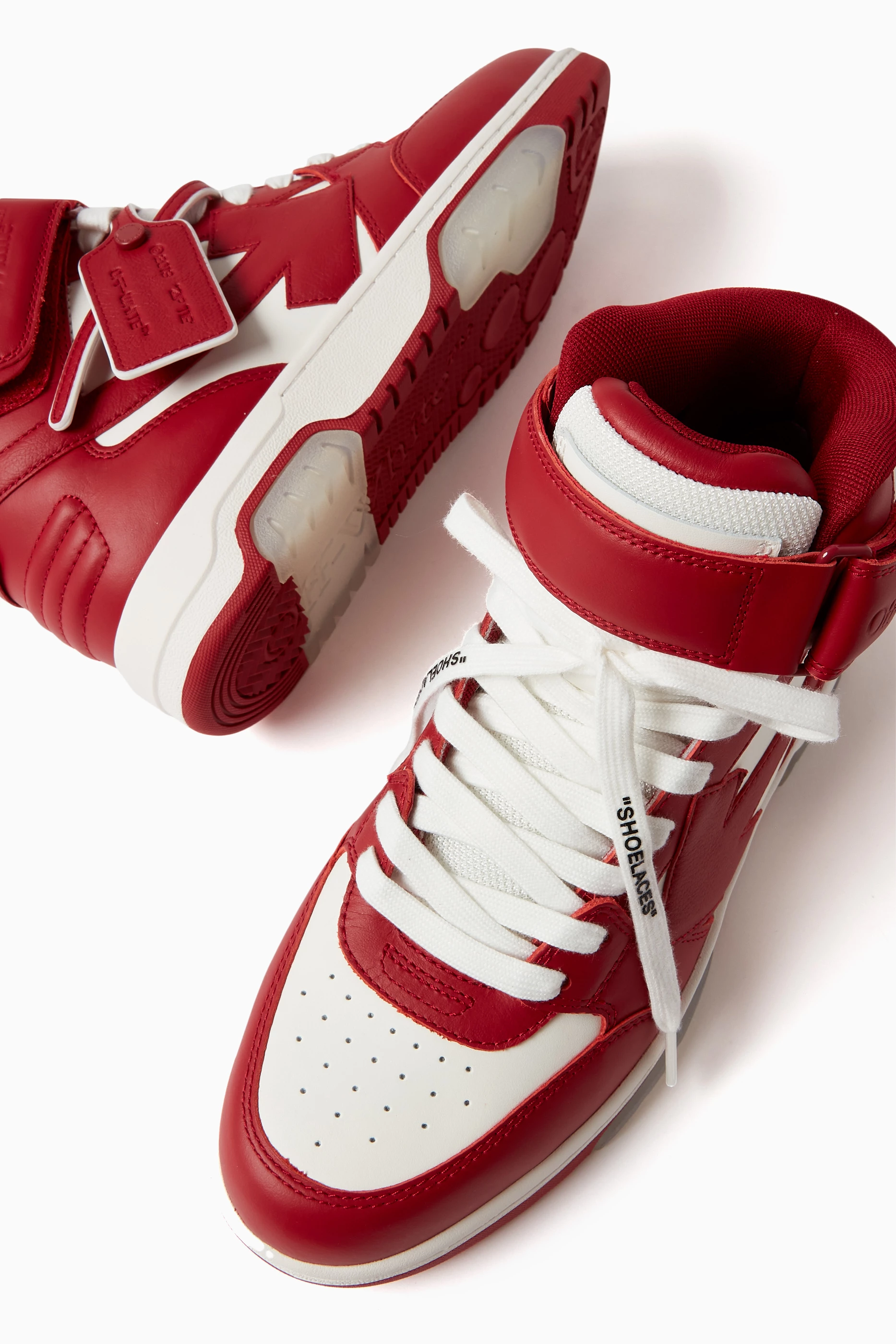 Off white red sales sneakers