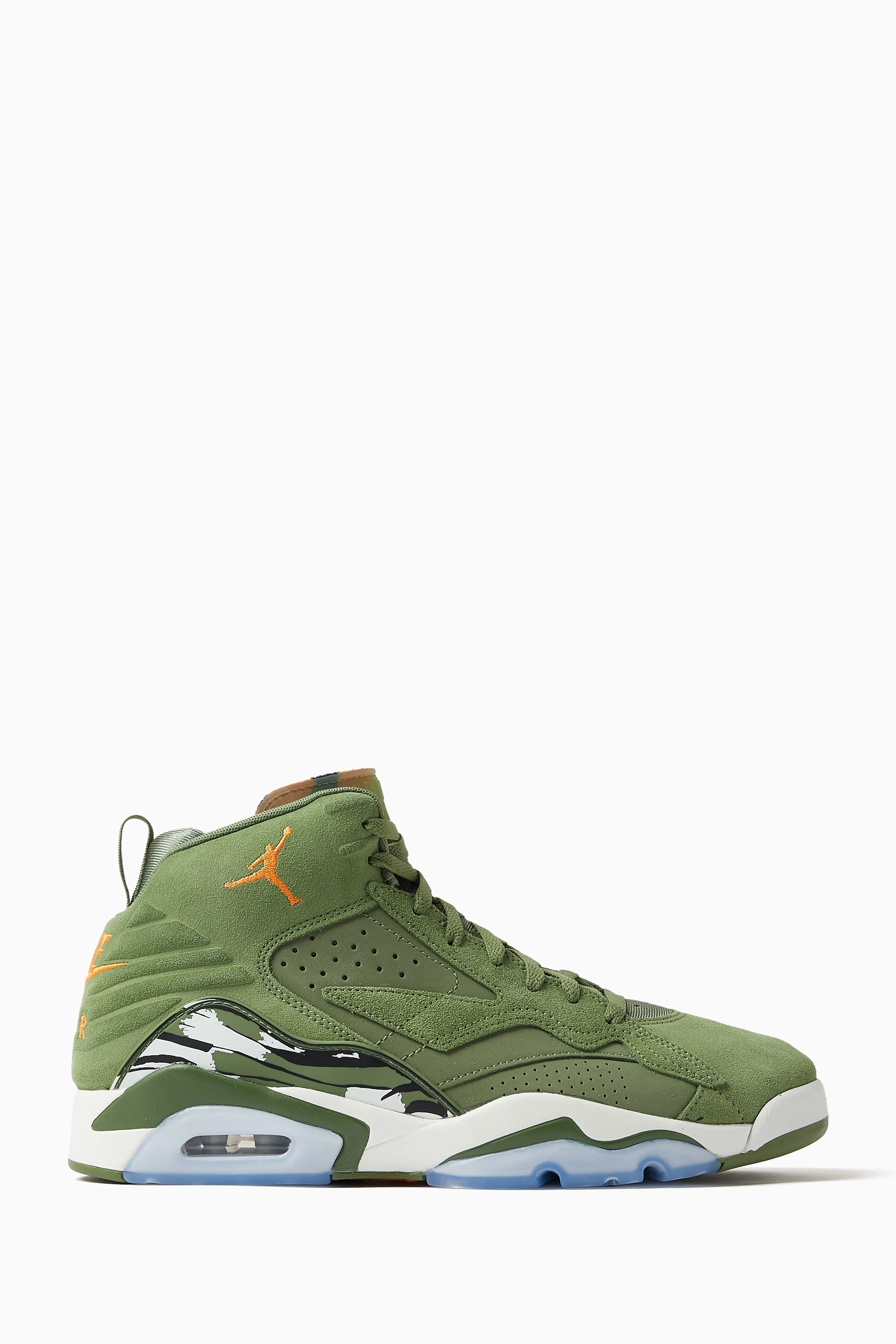 Buy Jordan Green Jumpman 3 MVP Sneakers in Leather Textile for Men in UAE Ounass