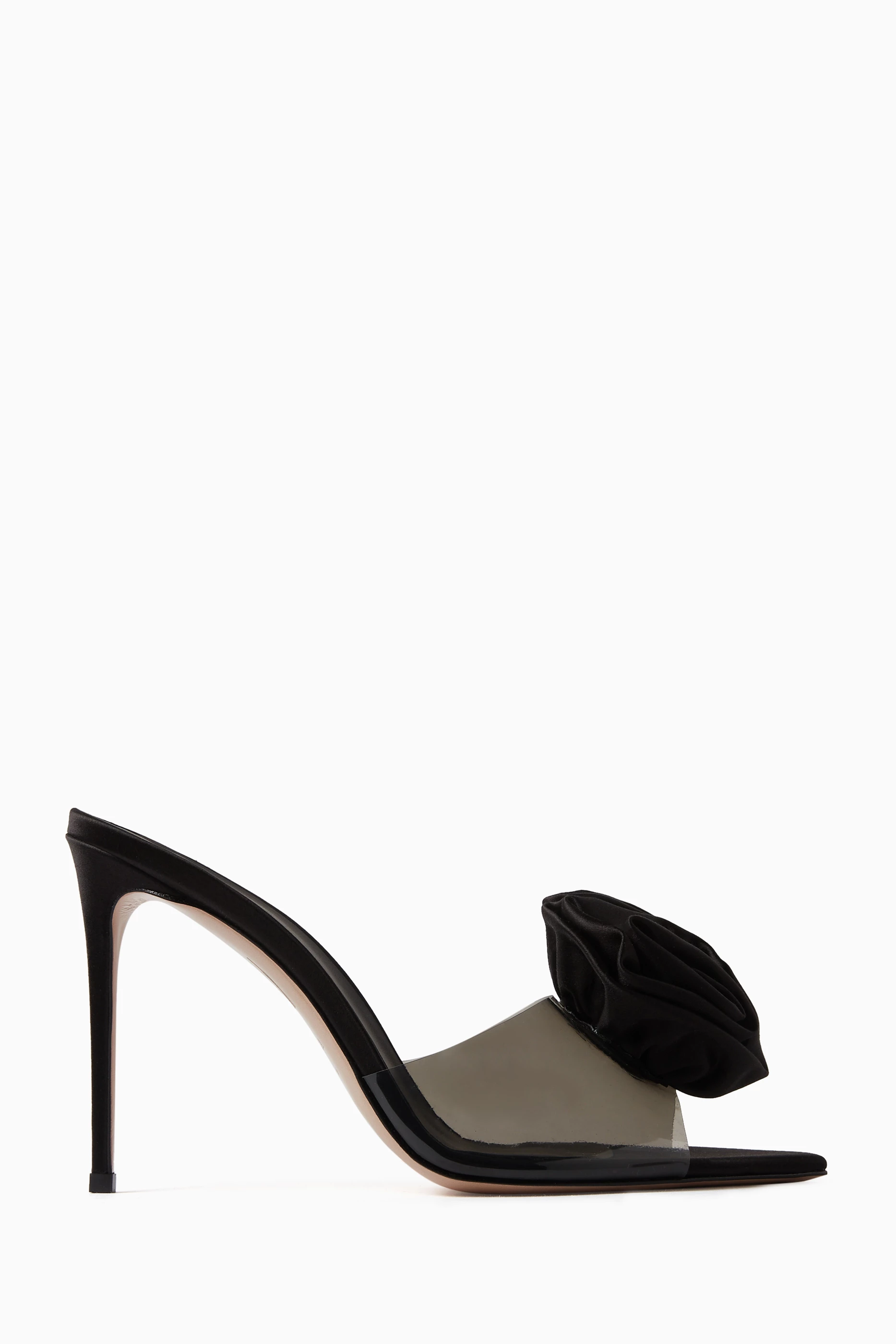 Black stiletto mules hotsell