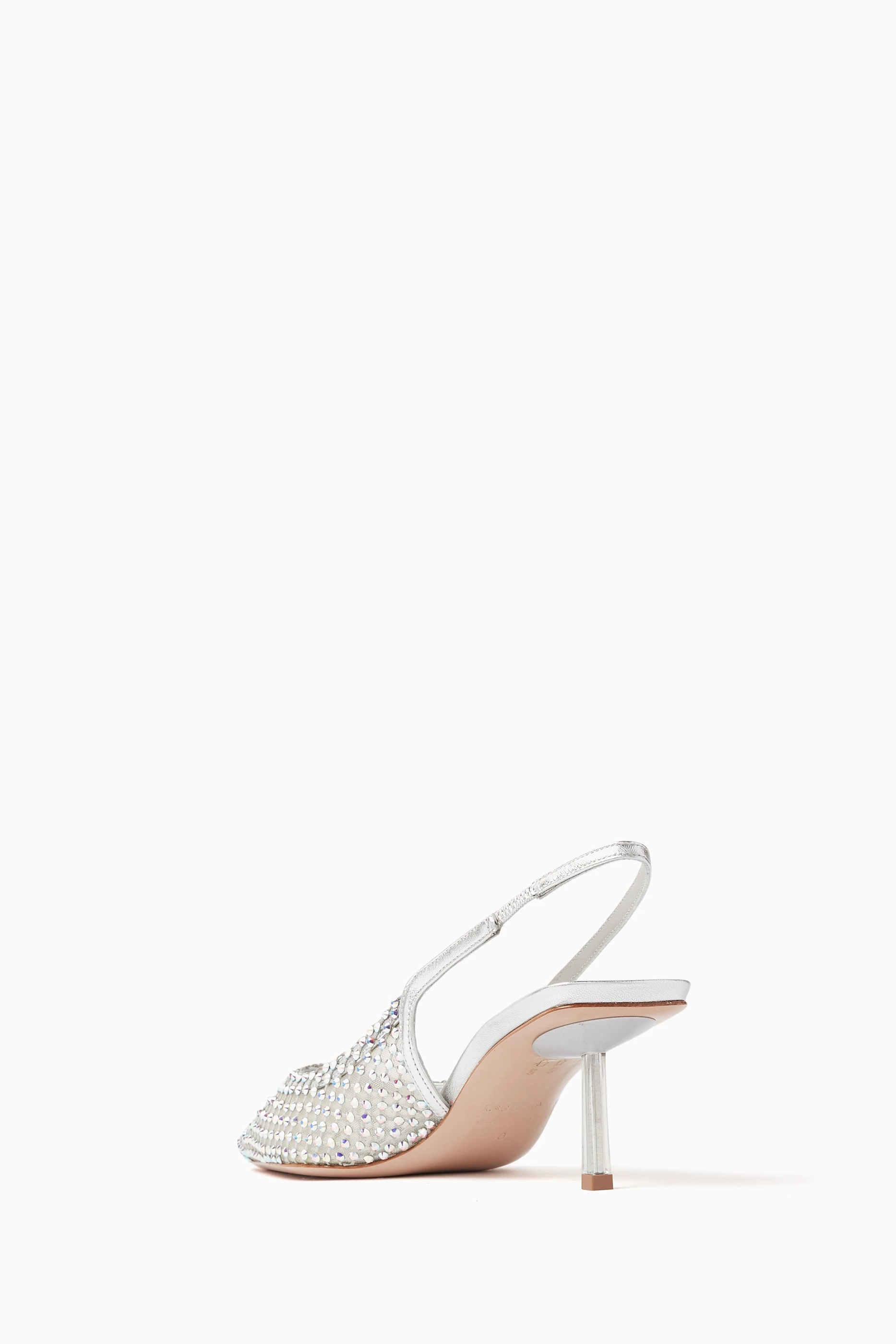 Silver sling back shoes top