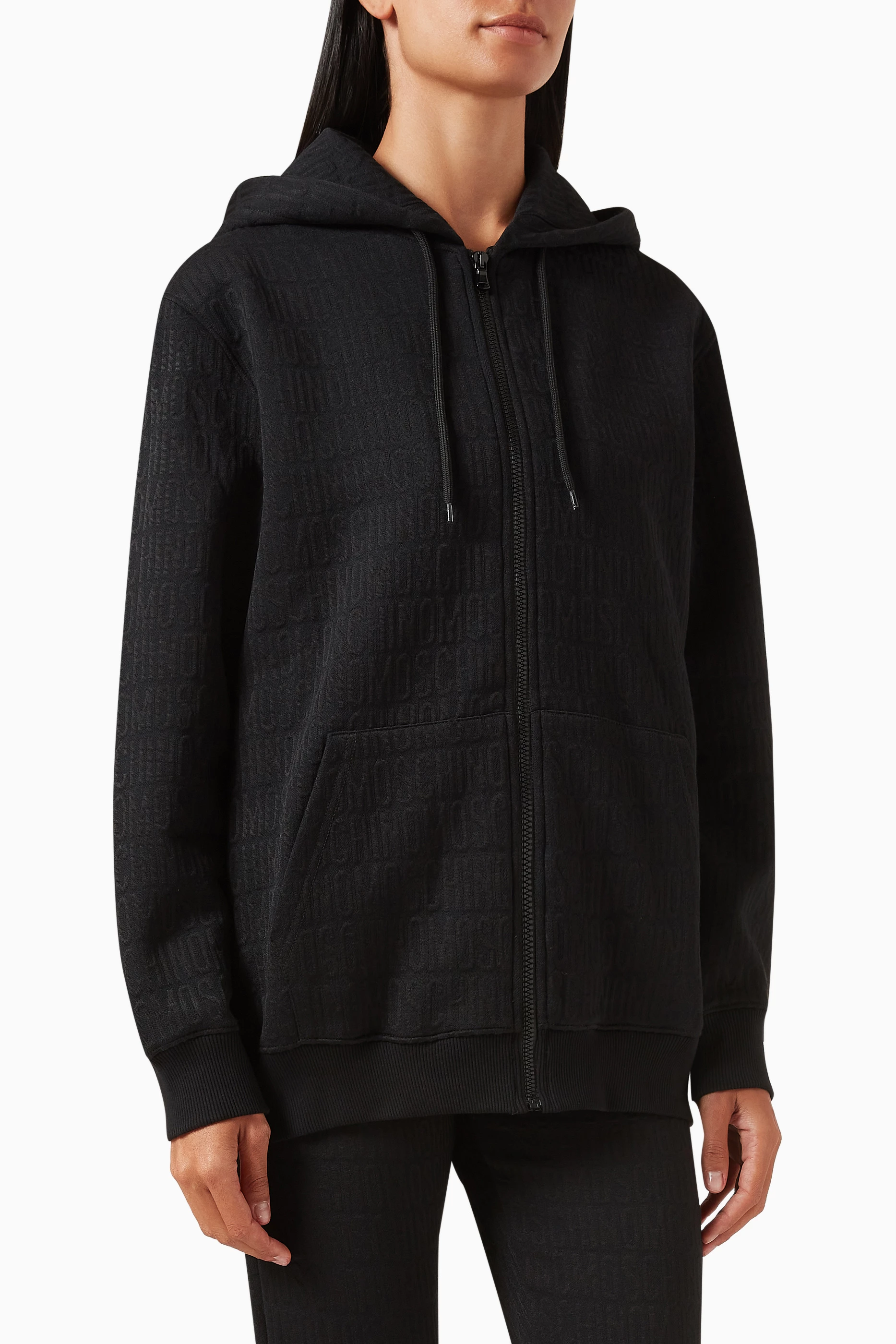 Moschino zip up online hoodie