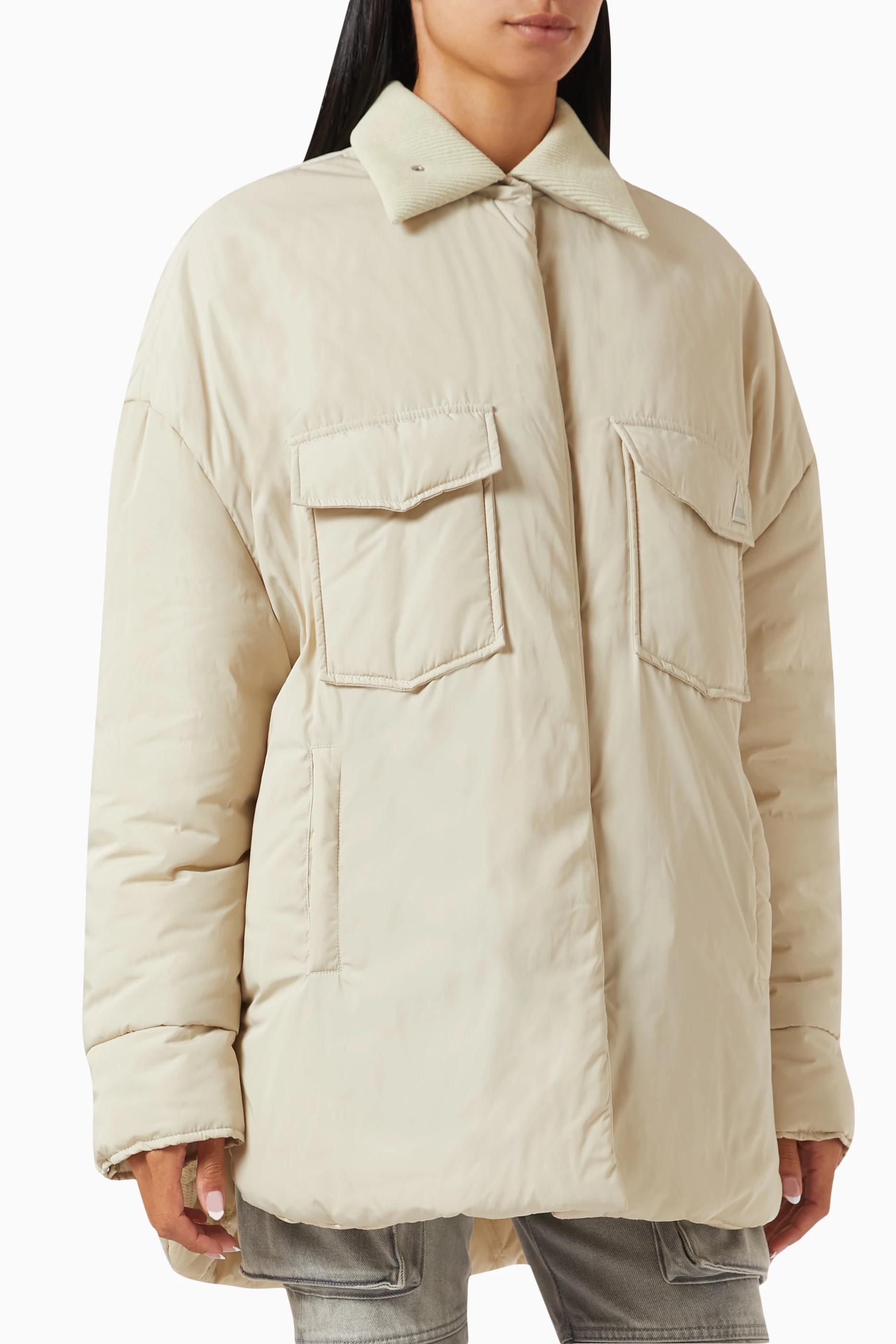 Oversized beige jacket hotsell
