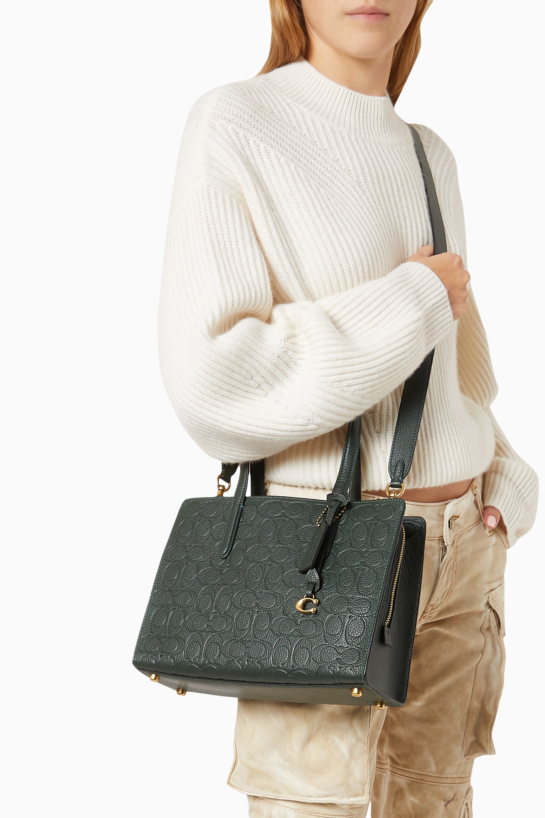 Coach charlie carryall 28 in signature leather on sale