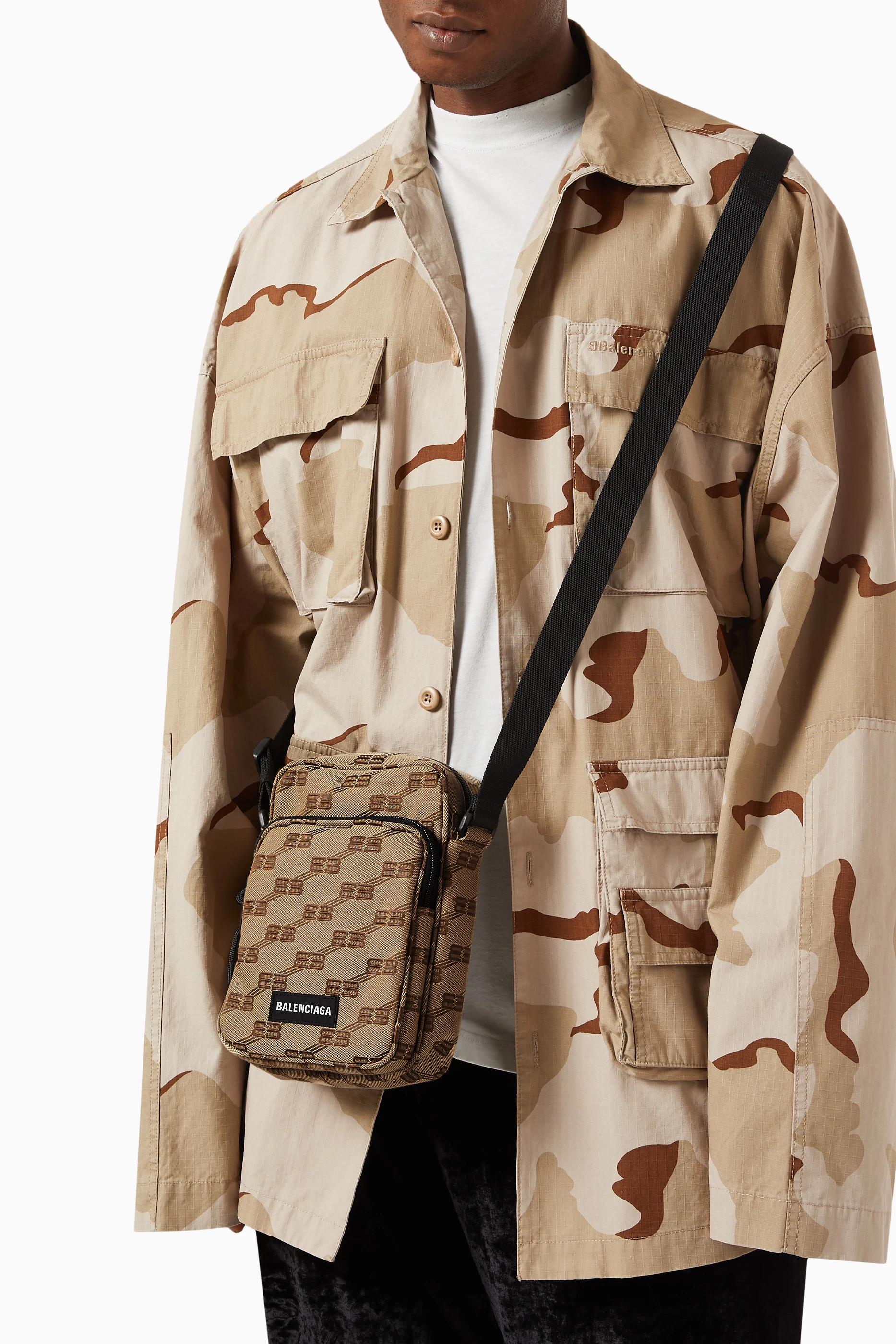 Balenciaga canvas best sale crossbody bag