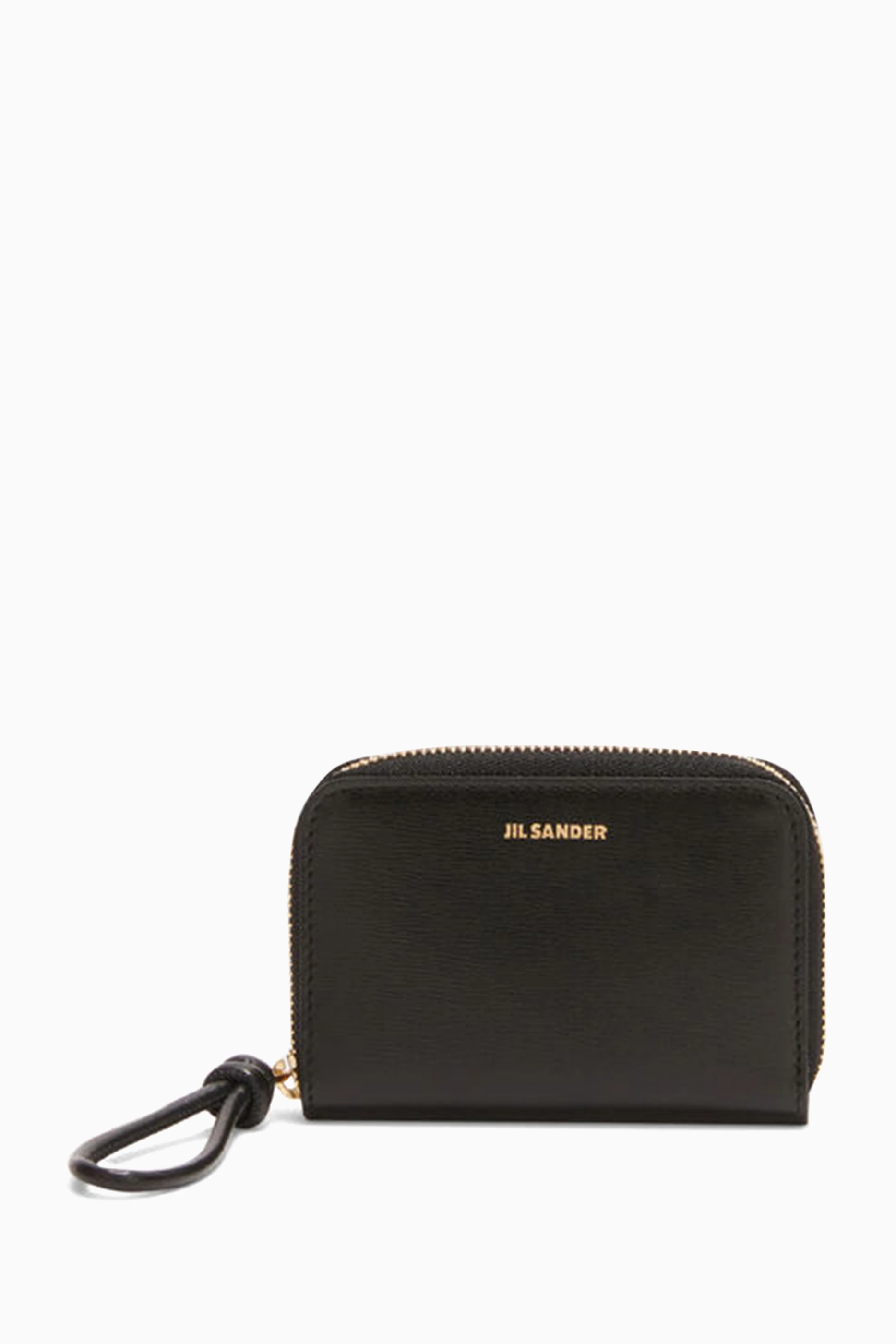 Buy Jil Sander Black Small Giro Zip-around Wallet in Smooth