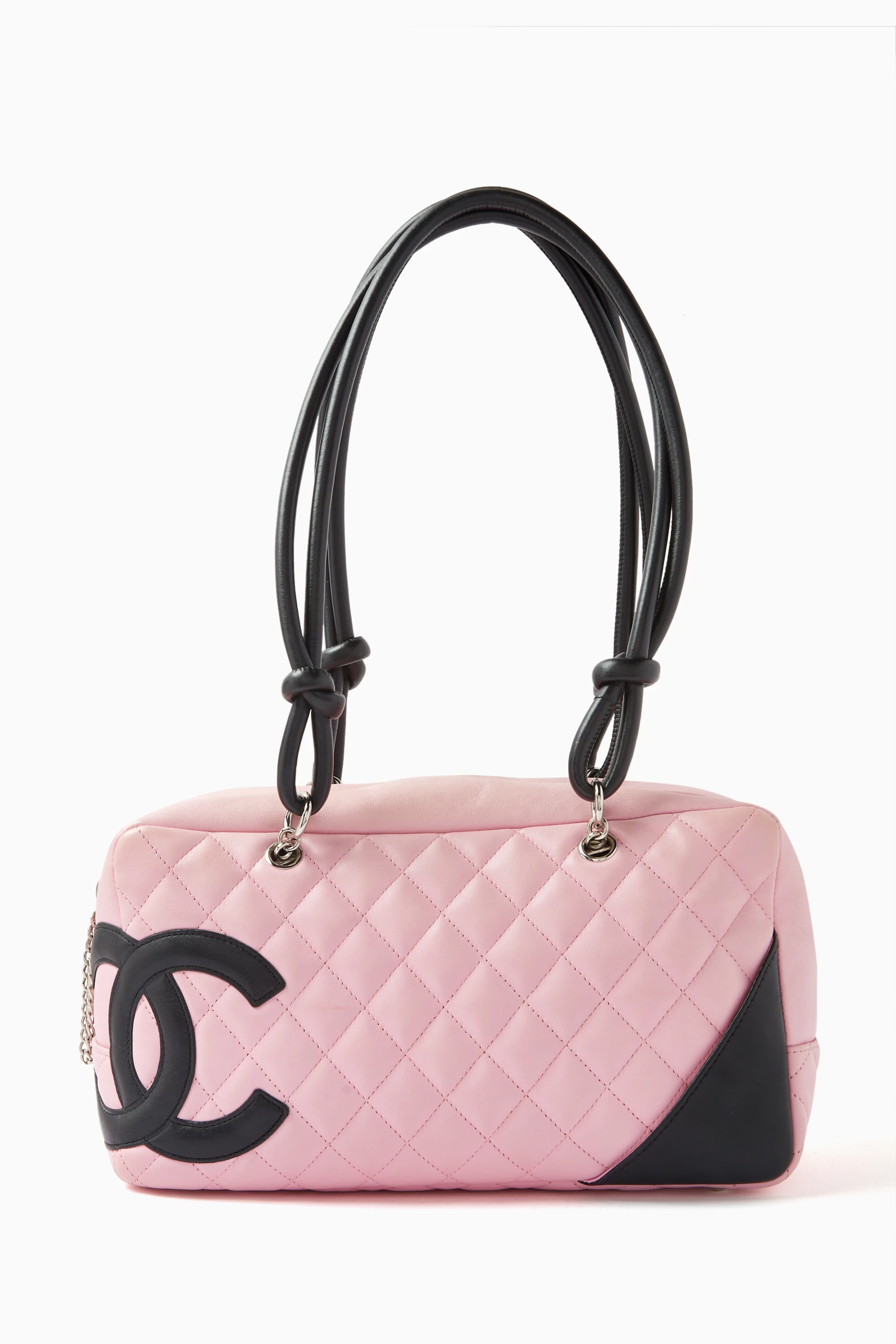 Chanel pink and black bag outlet