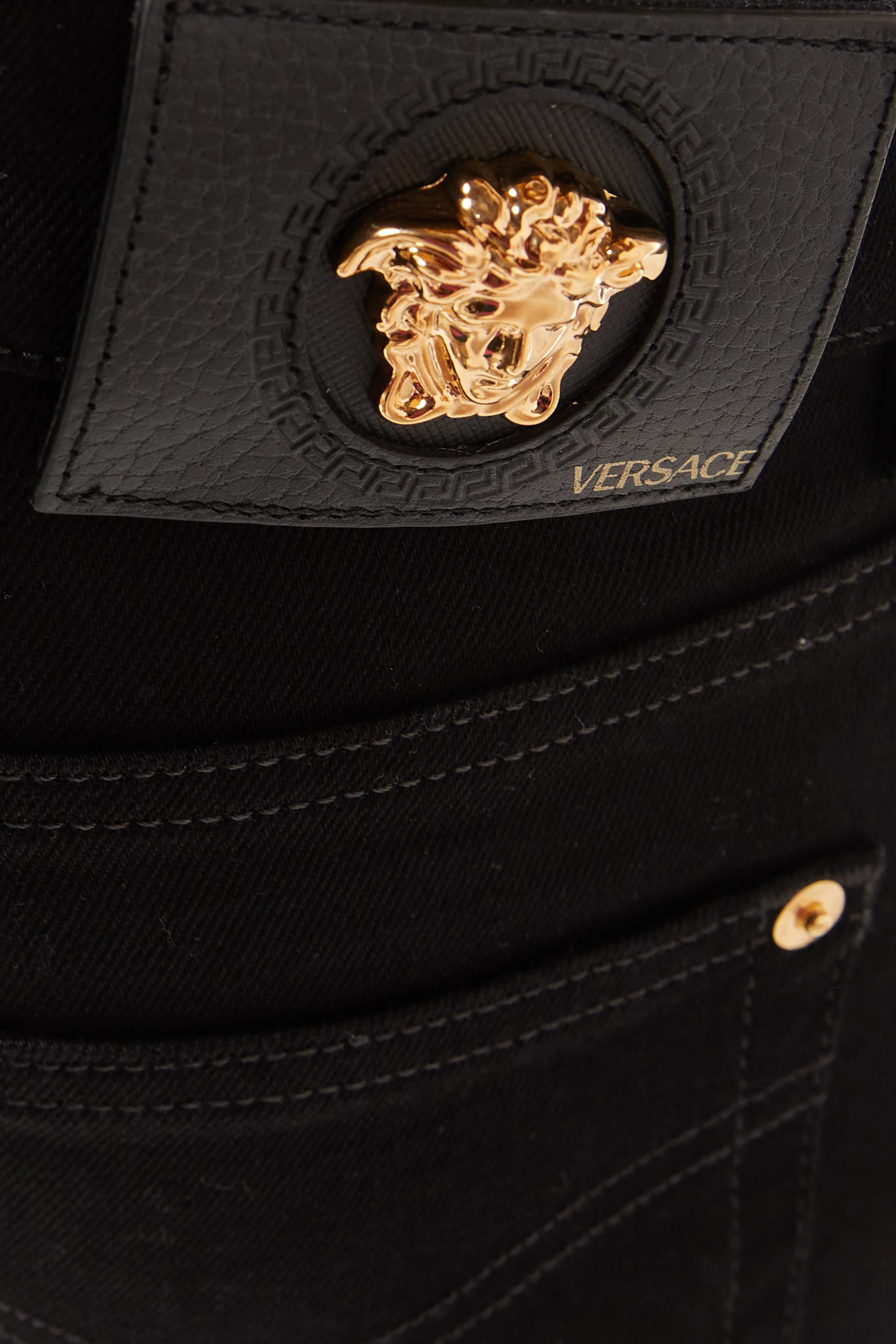 Buy Versace Black Slim fit Jeans in Denim Stretch for Men in UAE