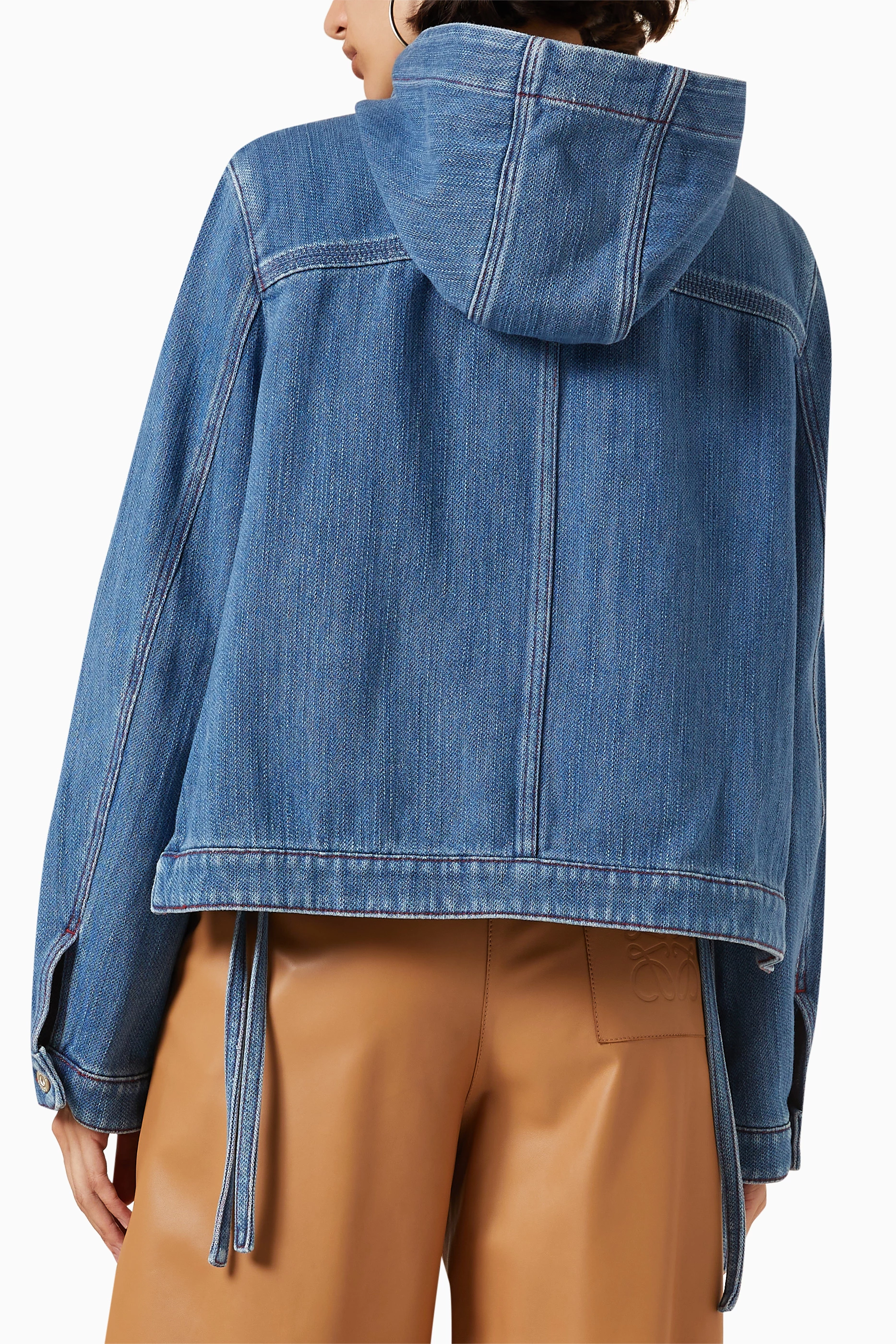 Loewe cropped denim jacket best sale