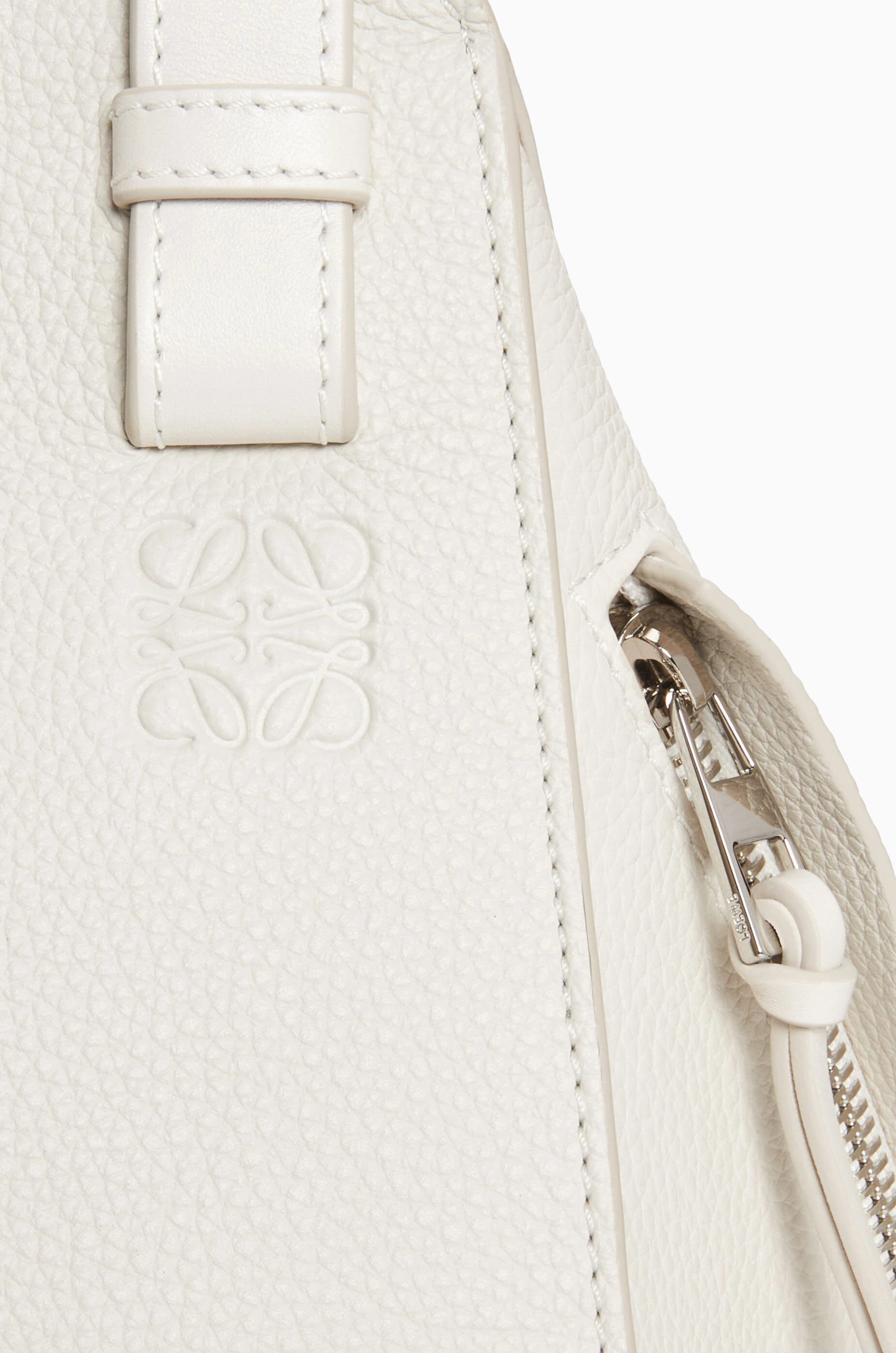 Buy LOEWE White Compact Hammock Bag in Soft Grained Calfskin for