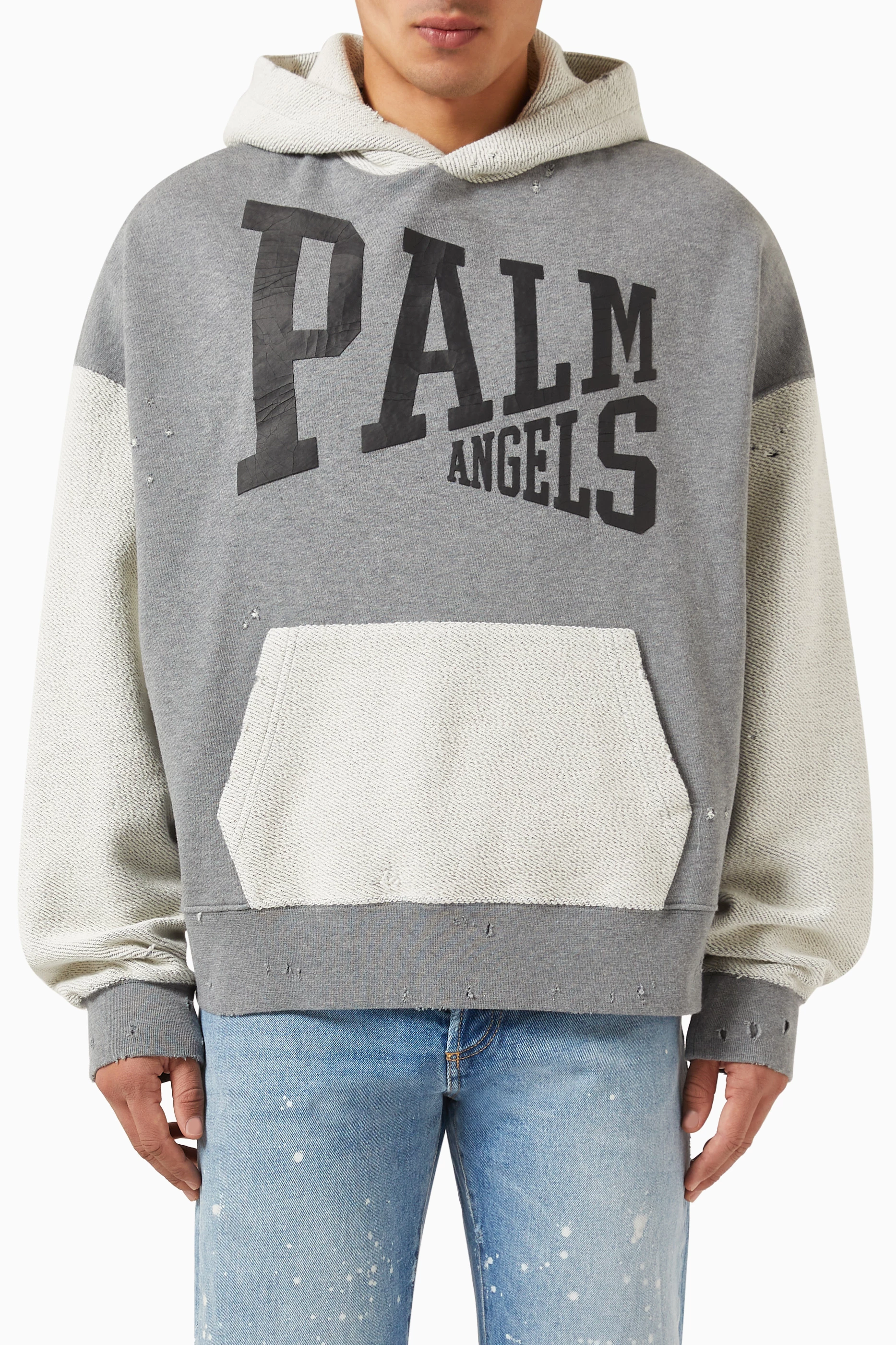 Palm angels shop grey hoodie